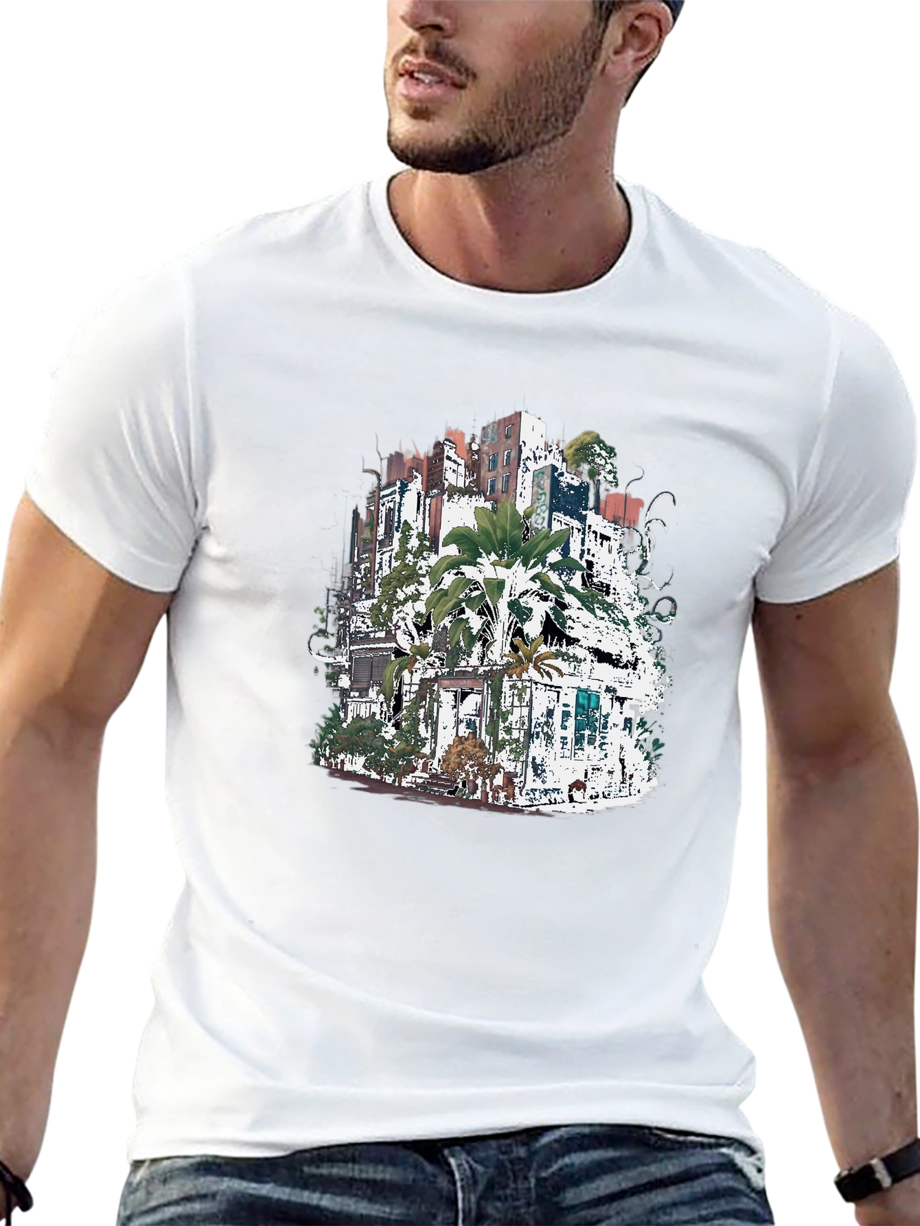 Urban Jungle T-Shirt - Unique Cityscape Design