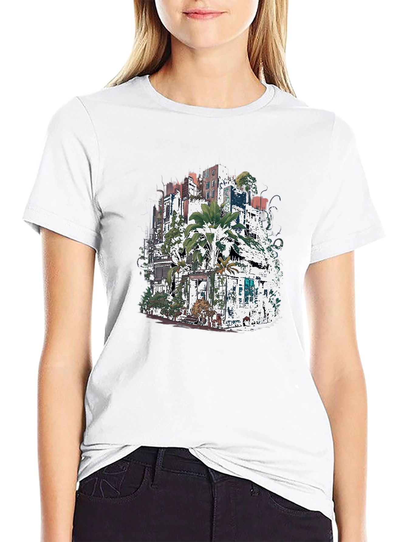 Urban Jungle T-Shirt - Unique Cityscape Design