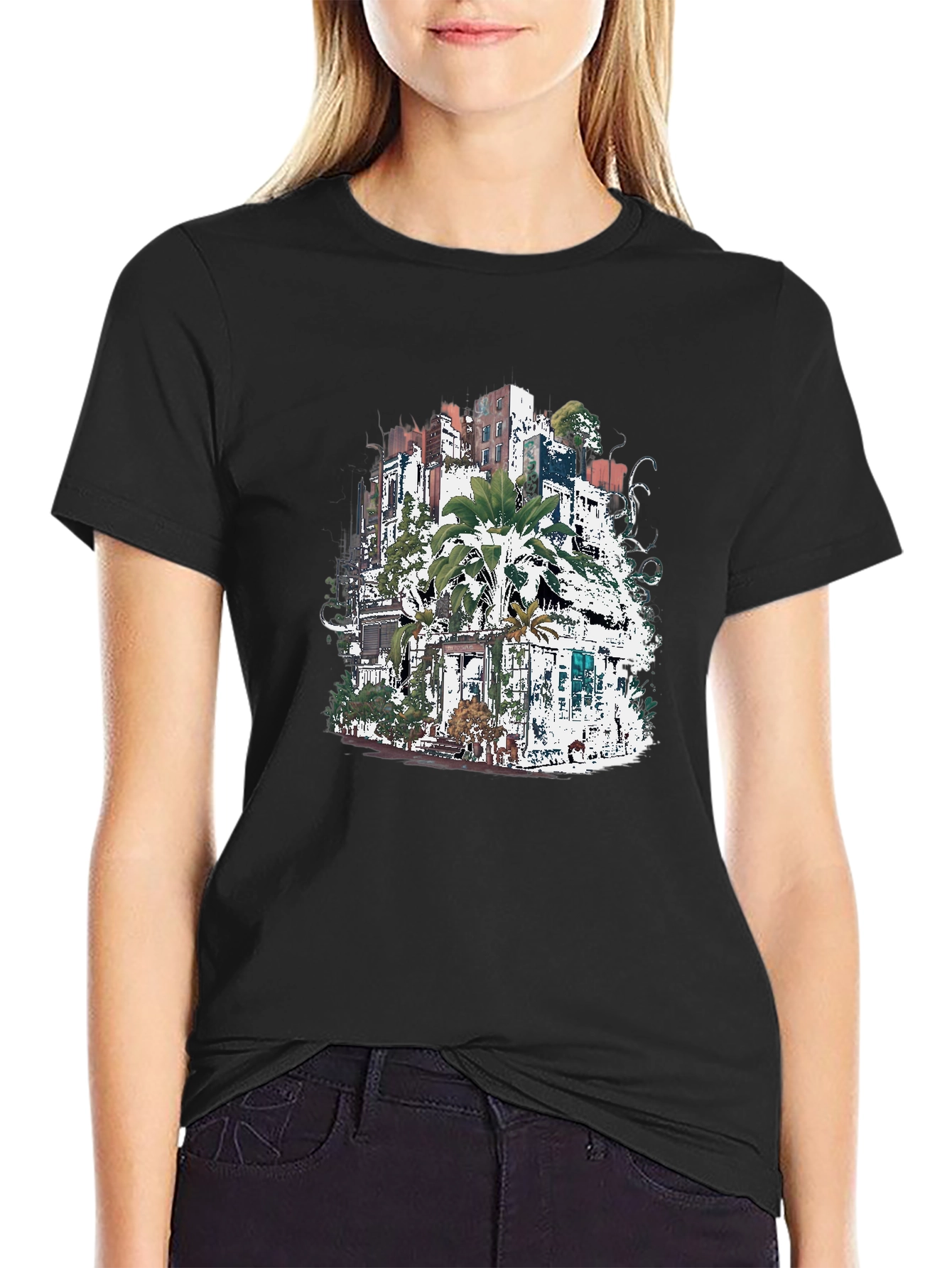 Urban Jungle T-Shirt - Unique Cityscape Design