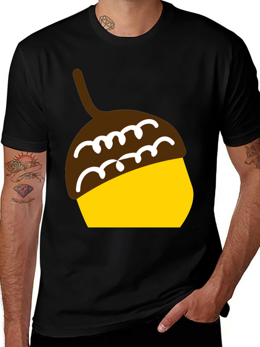 Acorn Graphic Tee - Black Cotton Blend