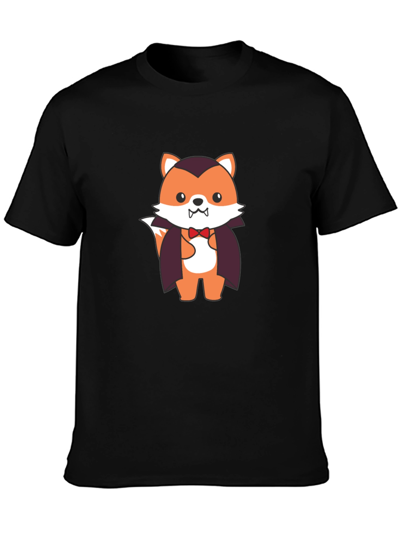 Vampire Fox Graphic Tee - Spooky Cute T-Shirt