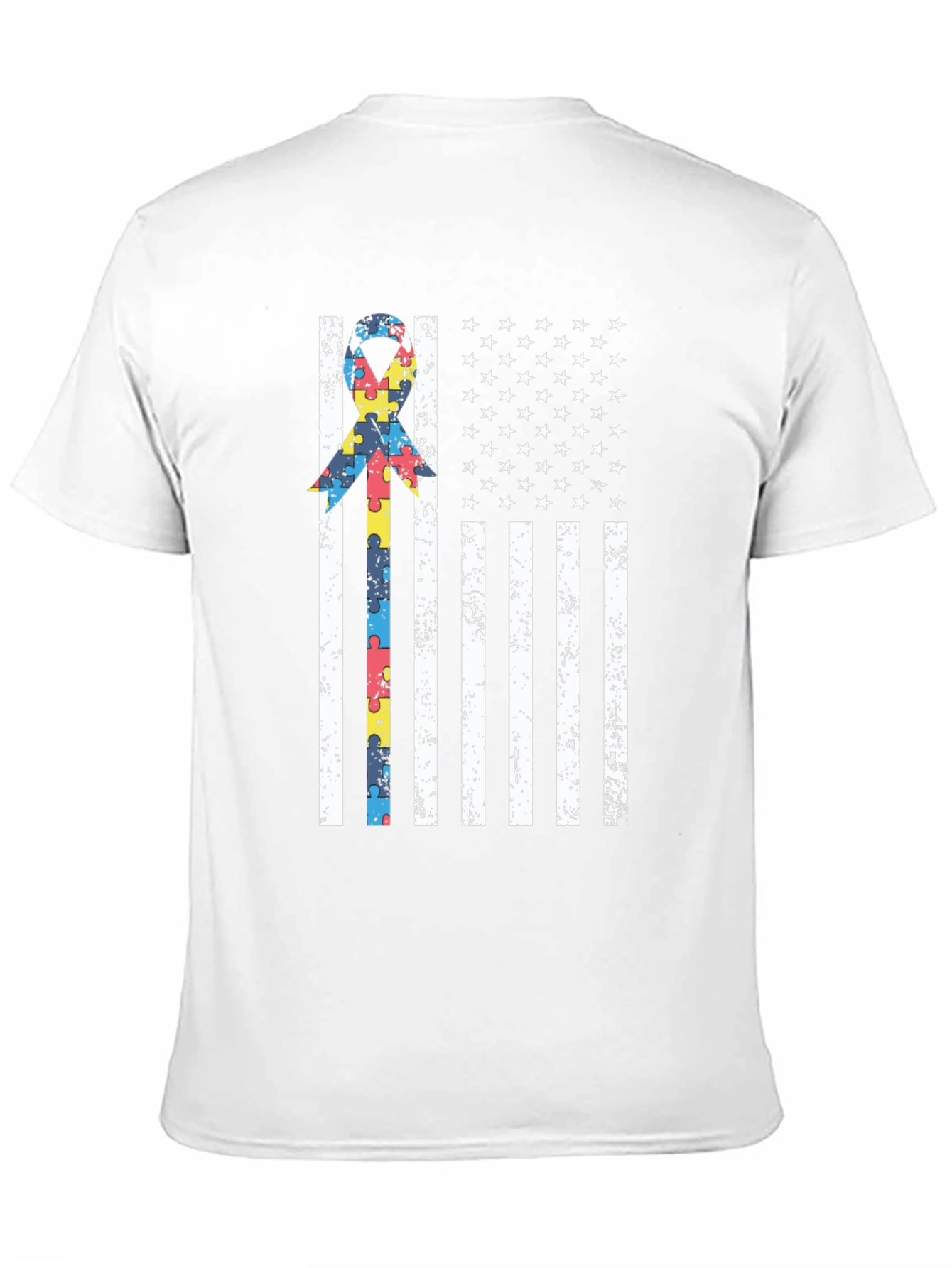 Autism Awareness USA Flag T-Shirt