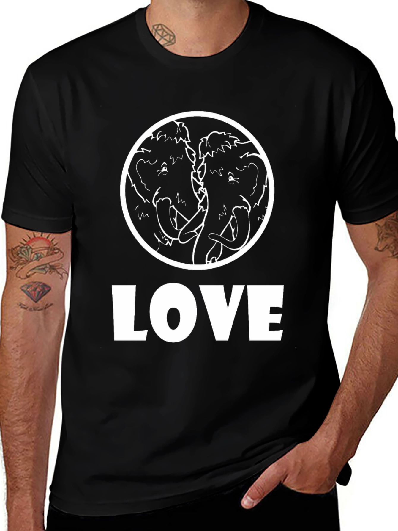 Mammoth Love Graphic Tee - Black Cotton T-Shirt