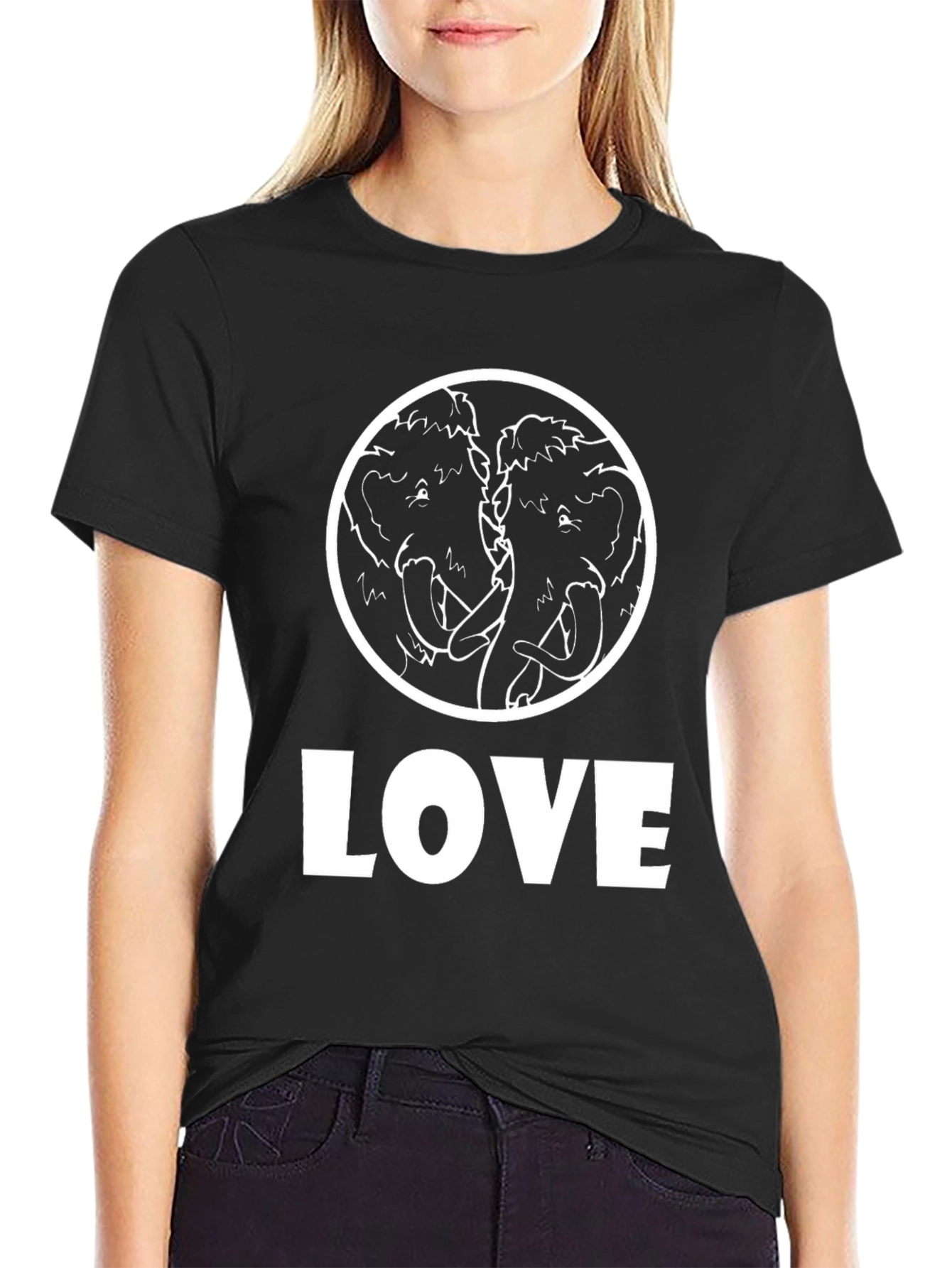 Mammoth Love Graphic Tee - Black Cotton T-Shirt