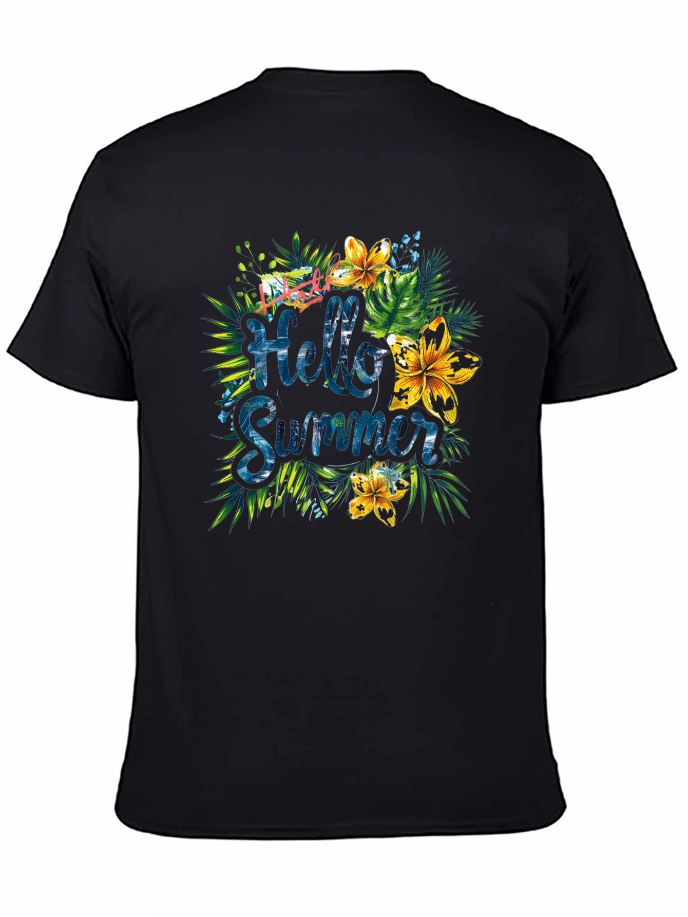 Hello Summer Floral Graphic T-Shirt
