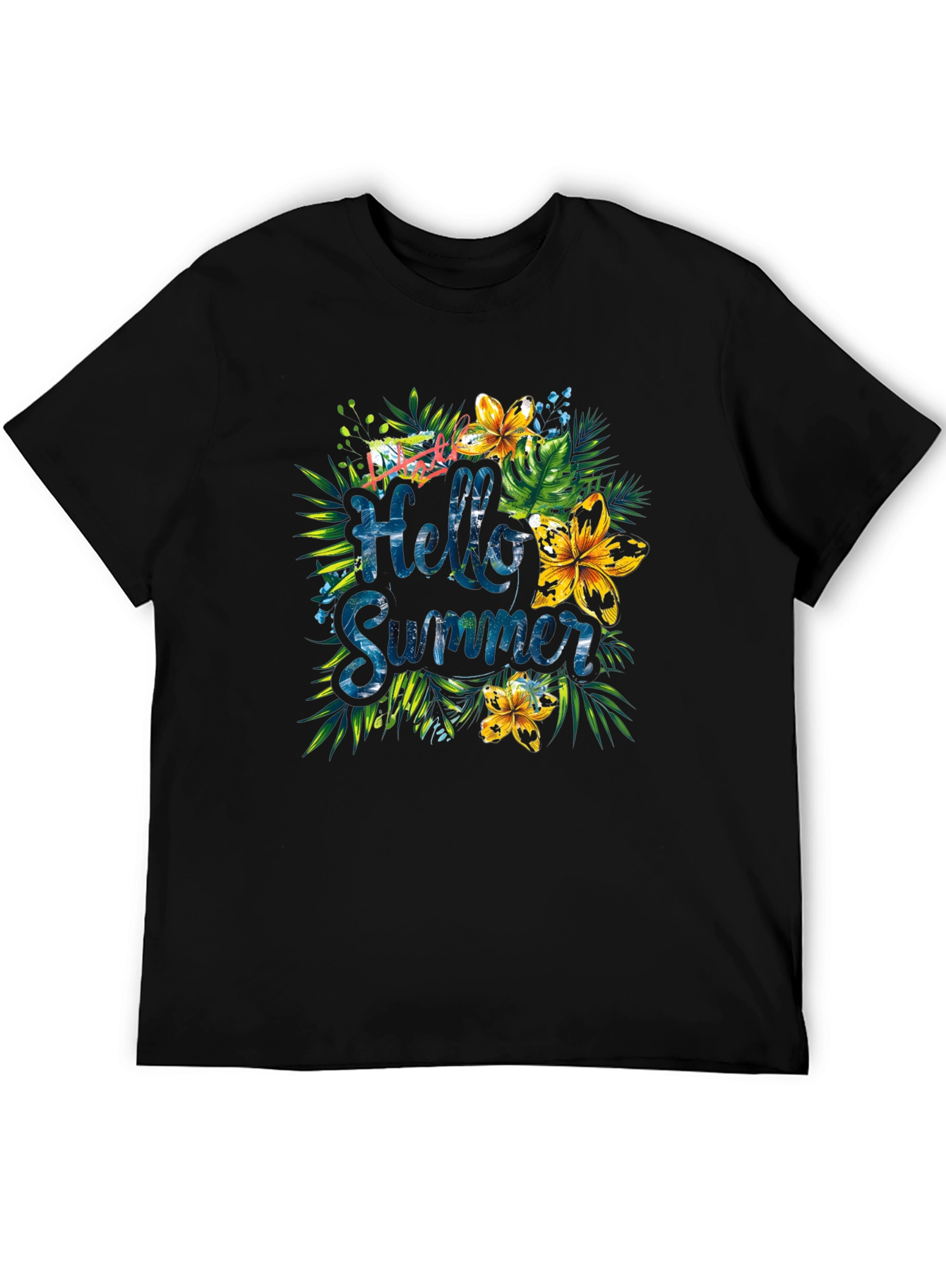 Hello Summer Floral Graphic T-Shirt