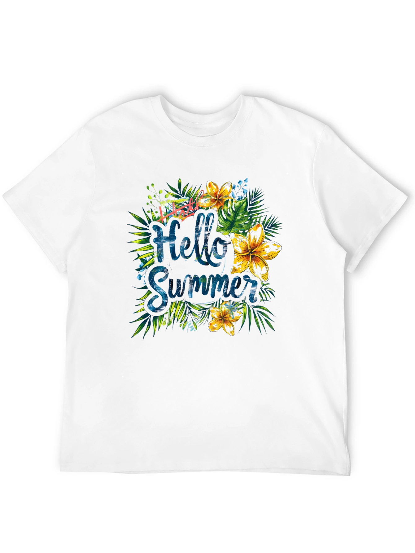 Hello Summer Floral Graphic T-Shirt