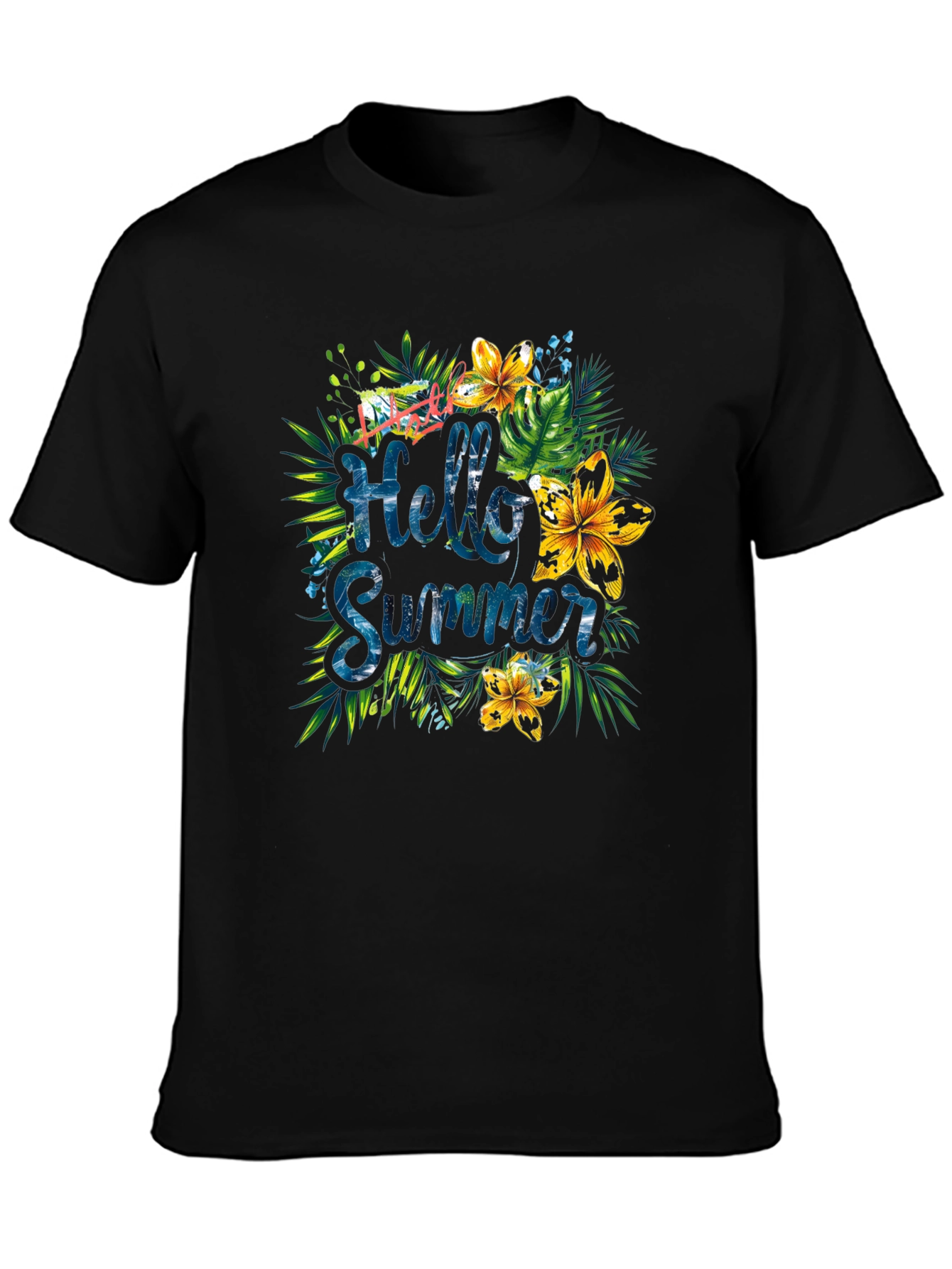 Hello Summer Floral Graphic T-Shirt