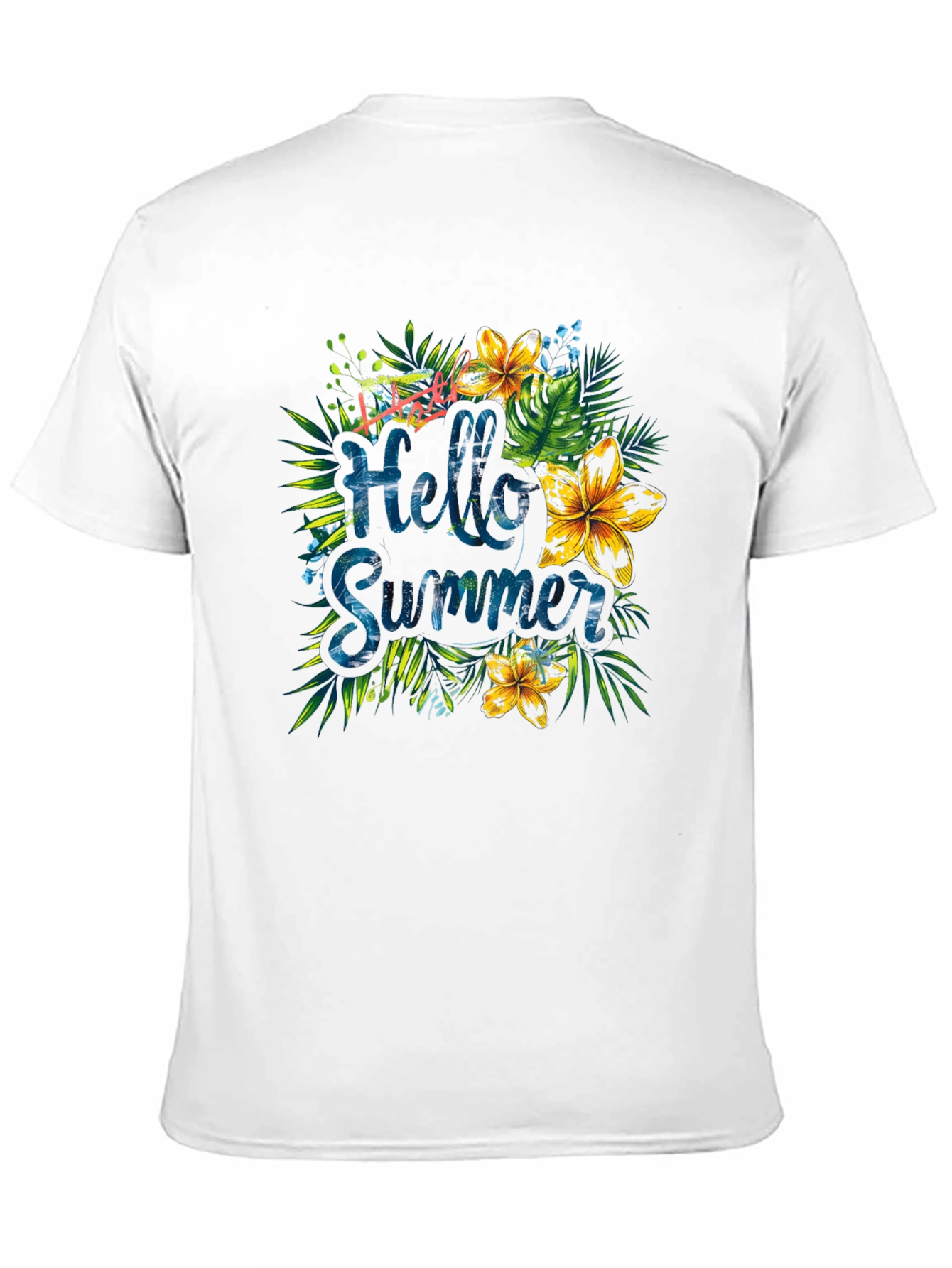 Hello Summer Floral Graphic T-Shirt