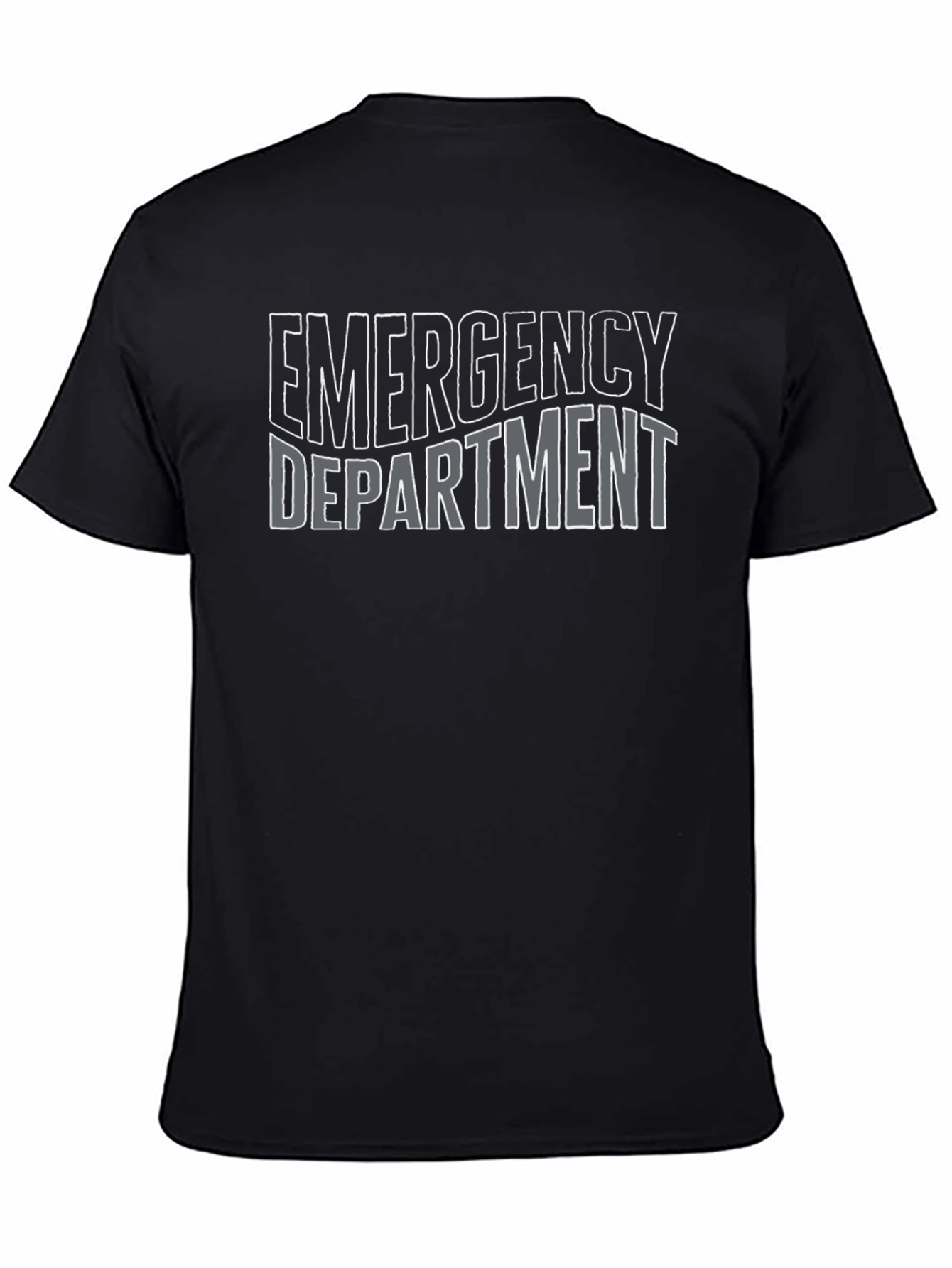 Emergency Department T-Shirt - Black Cotton Graphic Tee