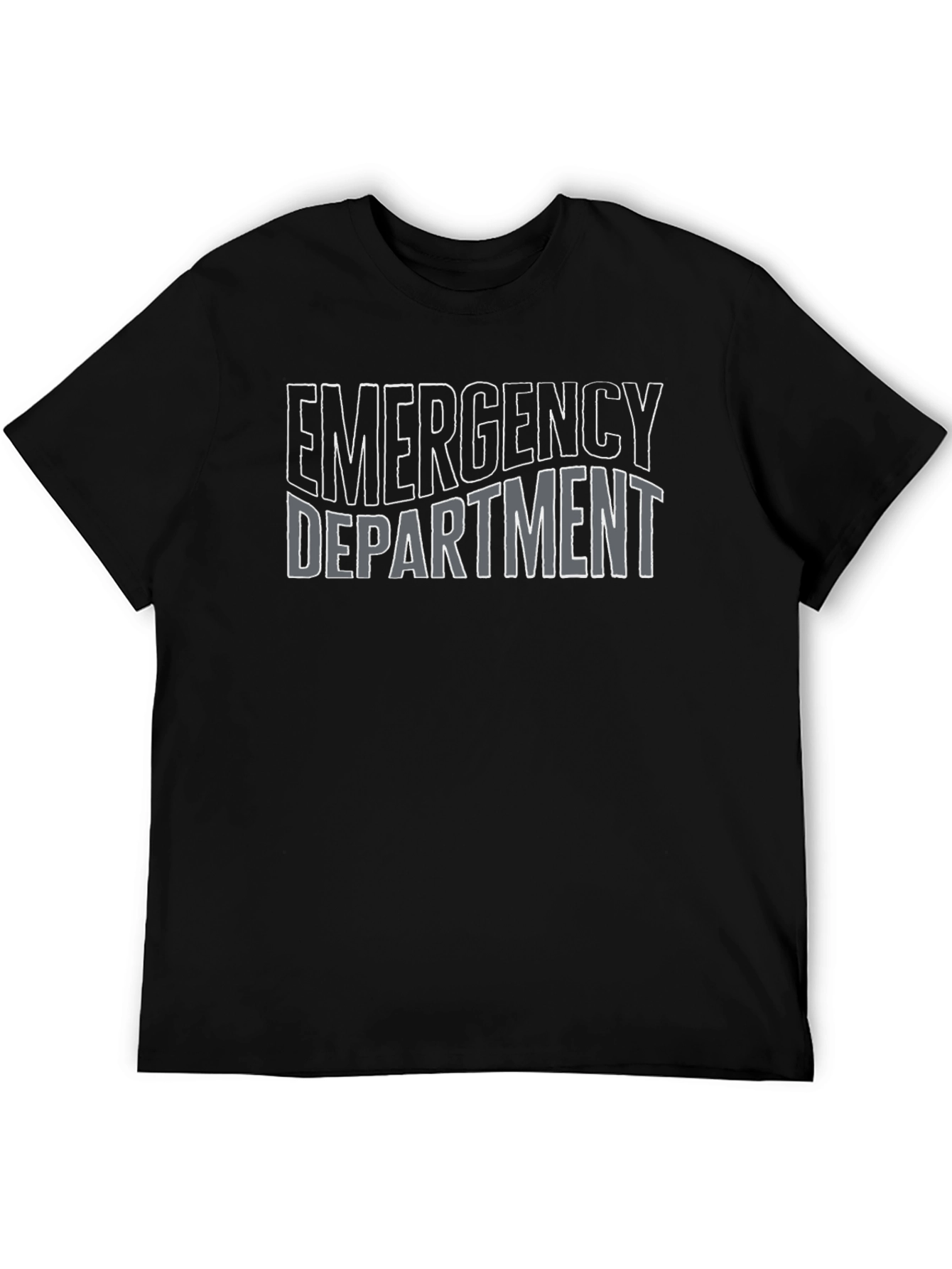 Emergency Department T-Shirt - Black Cotton Graphic Tee