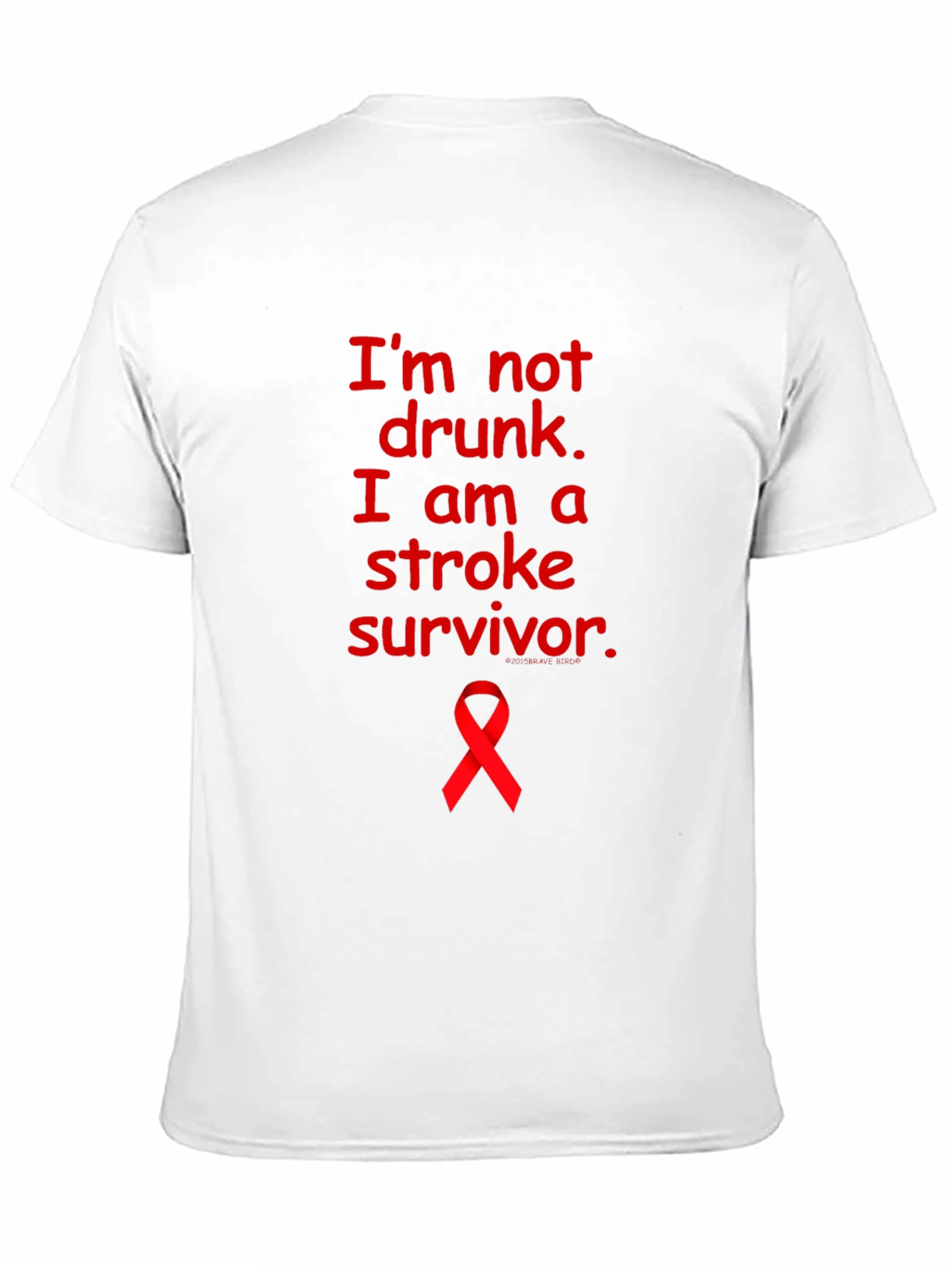 Stroke Survivor T-Shirt: Red Awareness Ribbon Tee