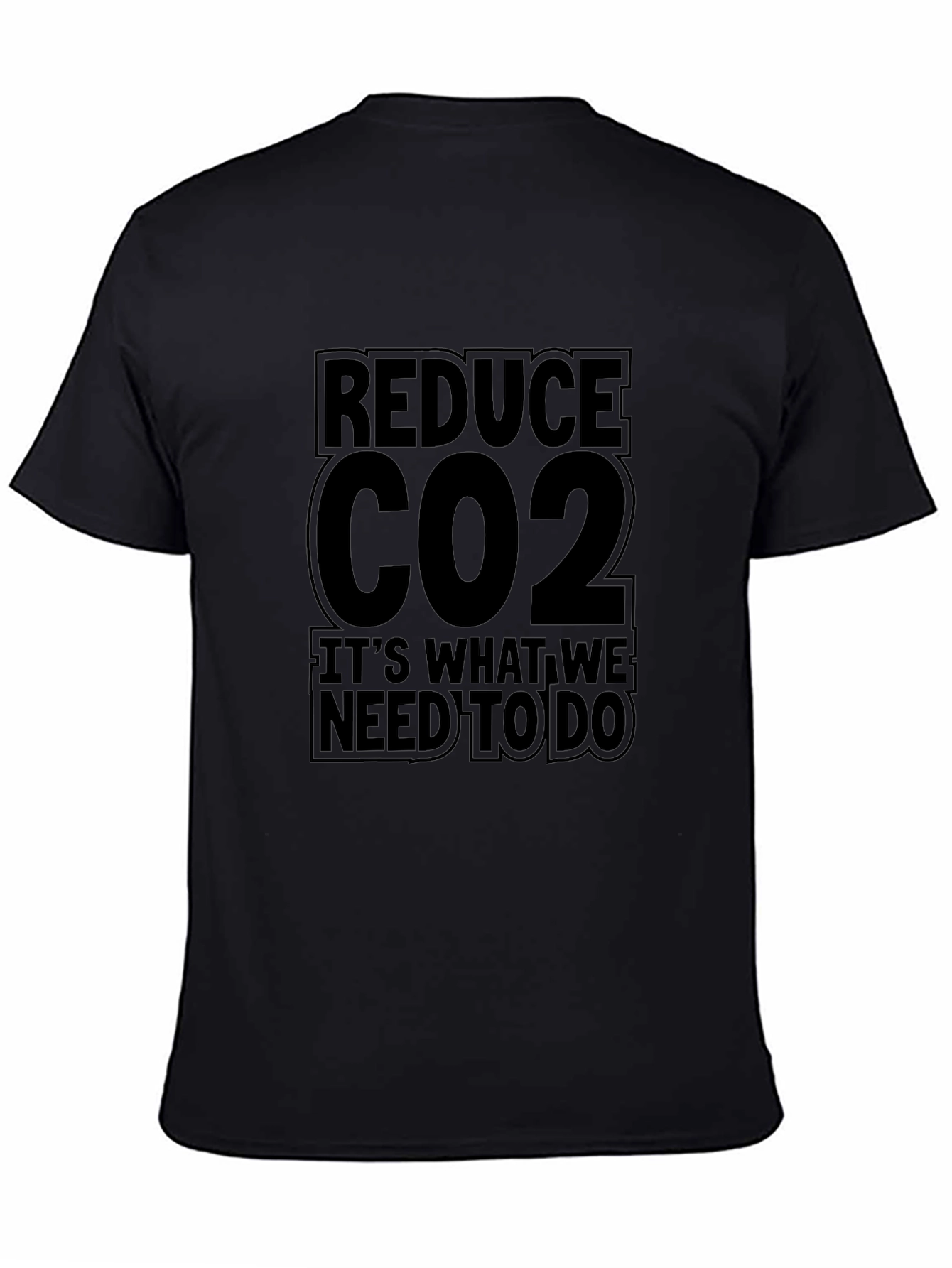 Reduce CO2 Black Graphic T-Shirt