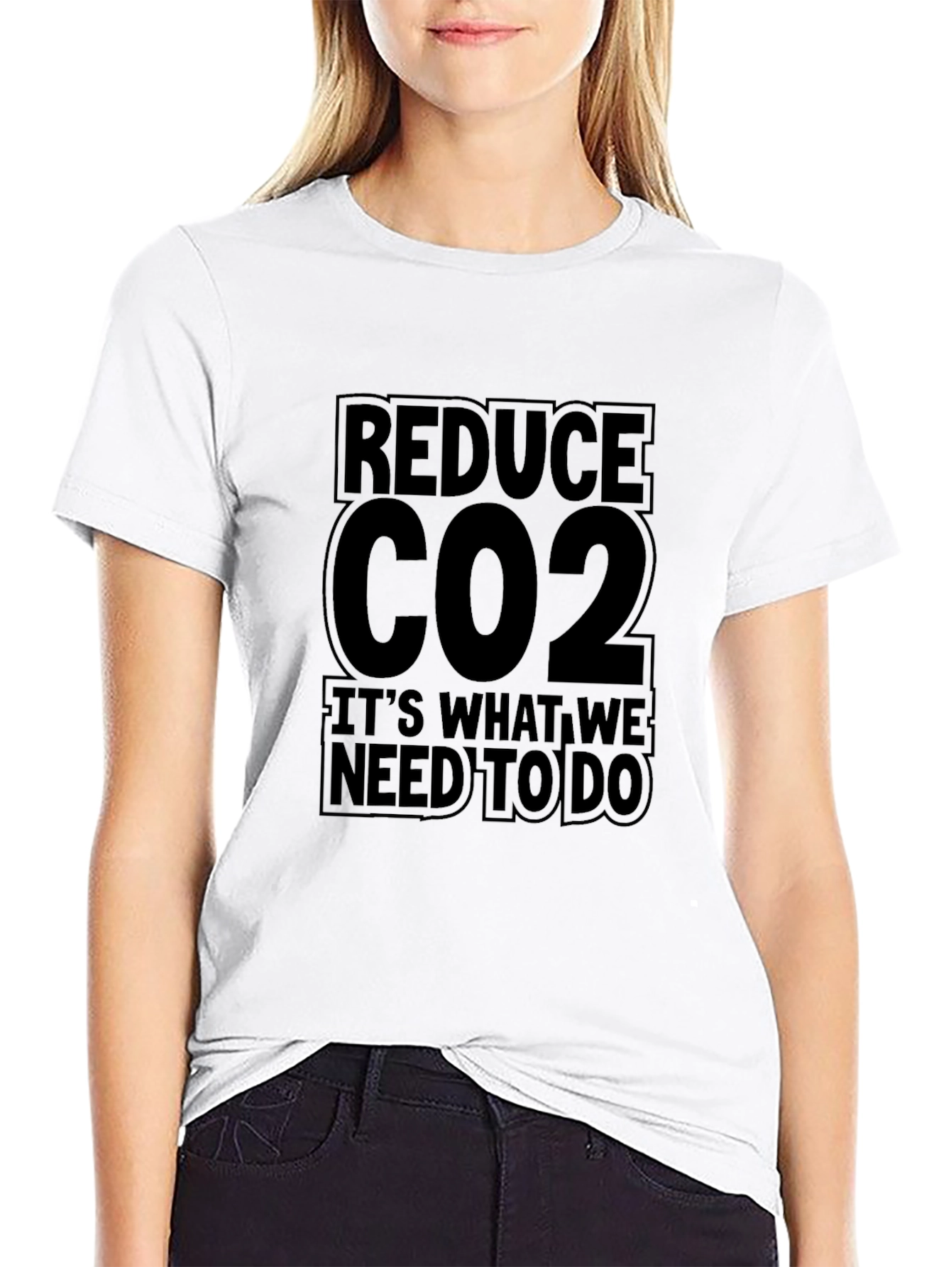 Reduce CO2 Black Graphic T-Shirt