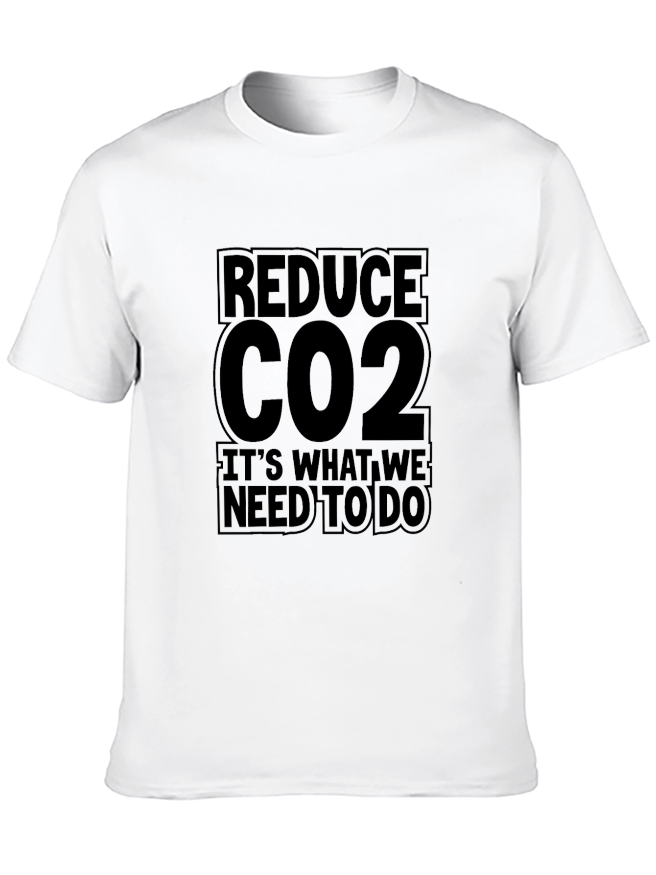 Reduce CO2 Black Graphic T-Shirt