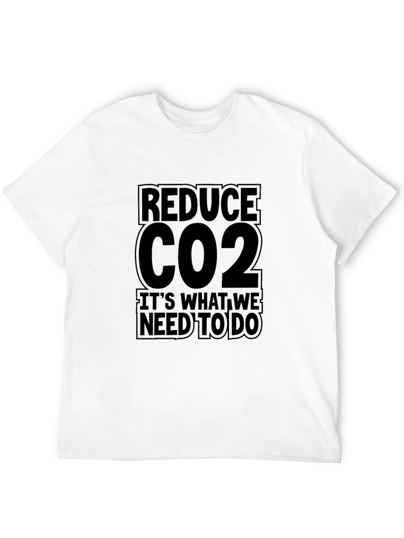 Reduce CO2 Black Graphic T-Shirt