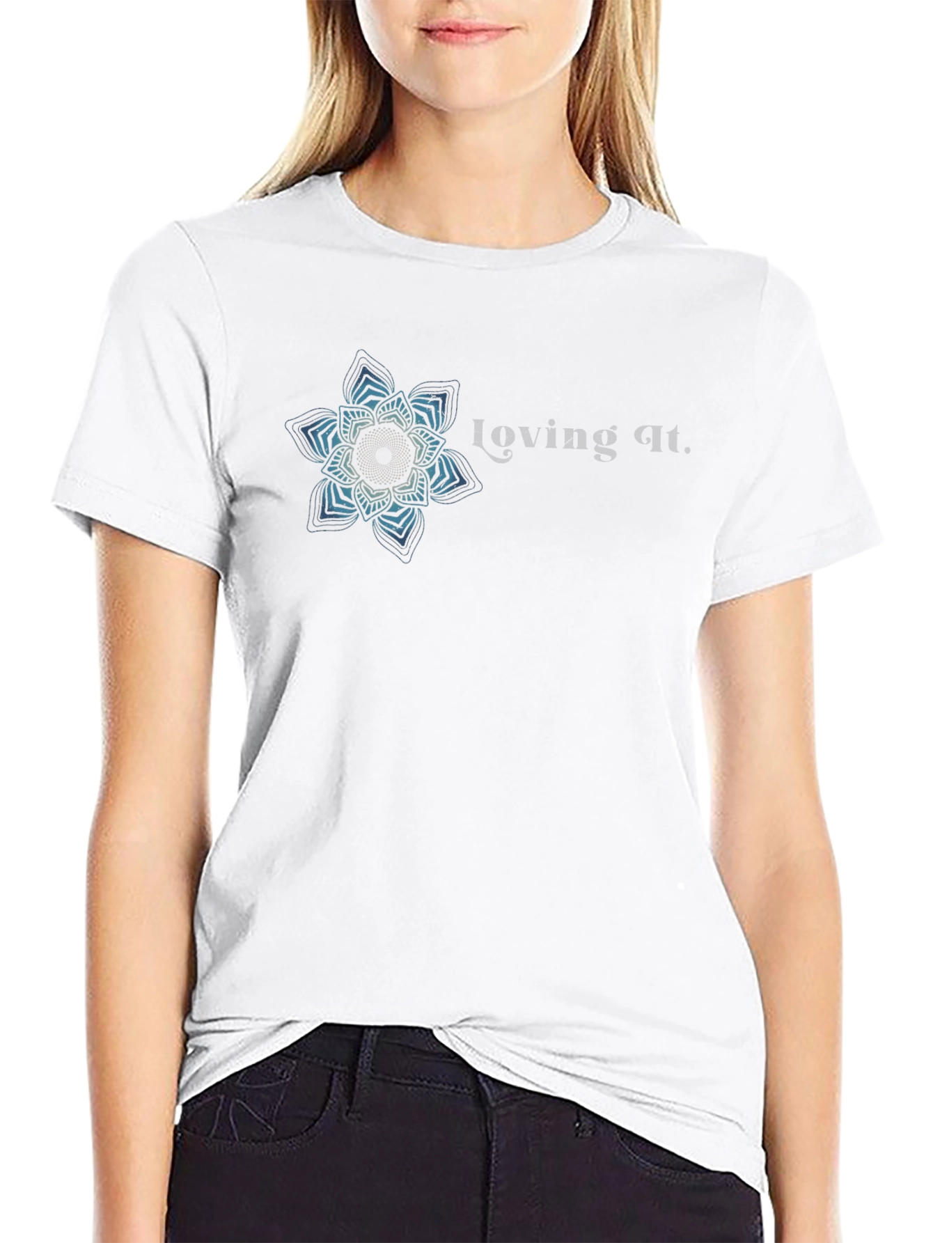 Loving It Graphic Tee - Black Cotton Blend