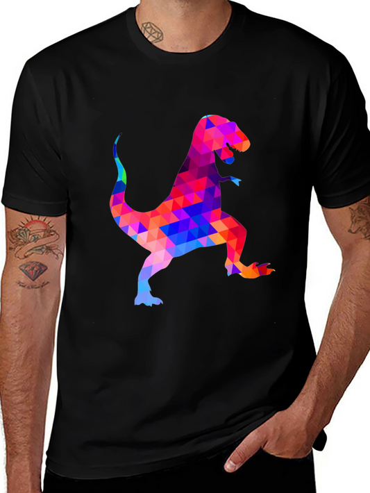 Geometric Dinosaur Graphic Tee