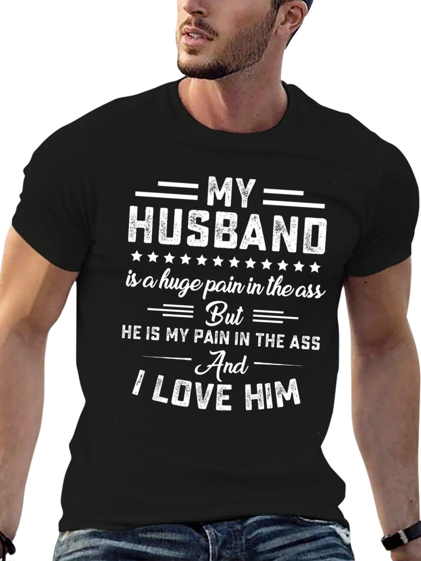 Funny My Husband Graphic Tee - Novelty Gift