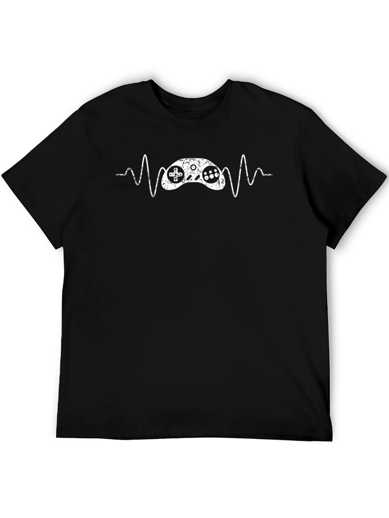 Gamer Heartbeat T-Shirt - Black Graphic Tee