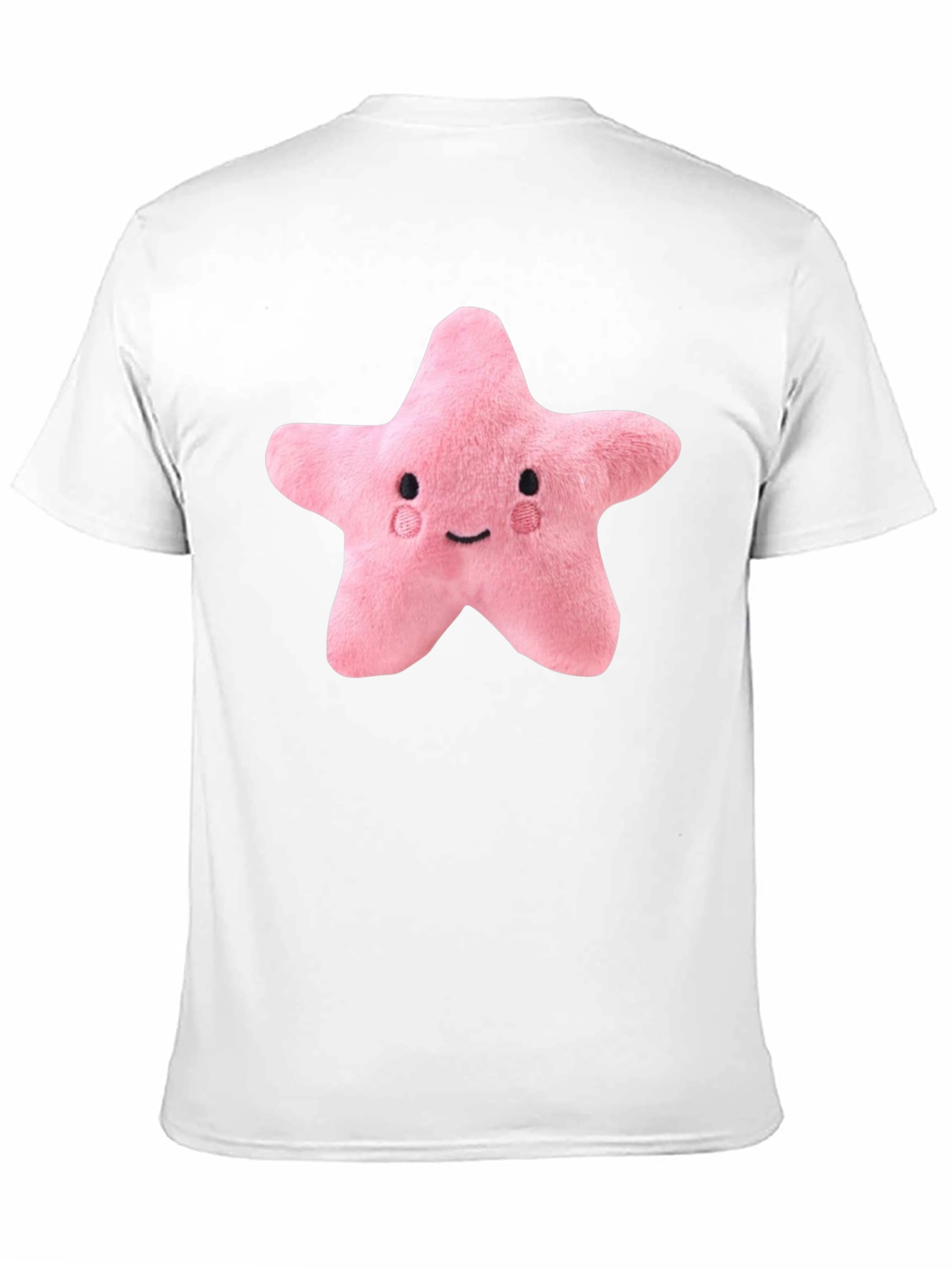 Cute Plush Star T-Shirt - Black