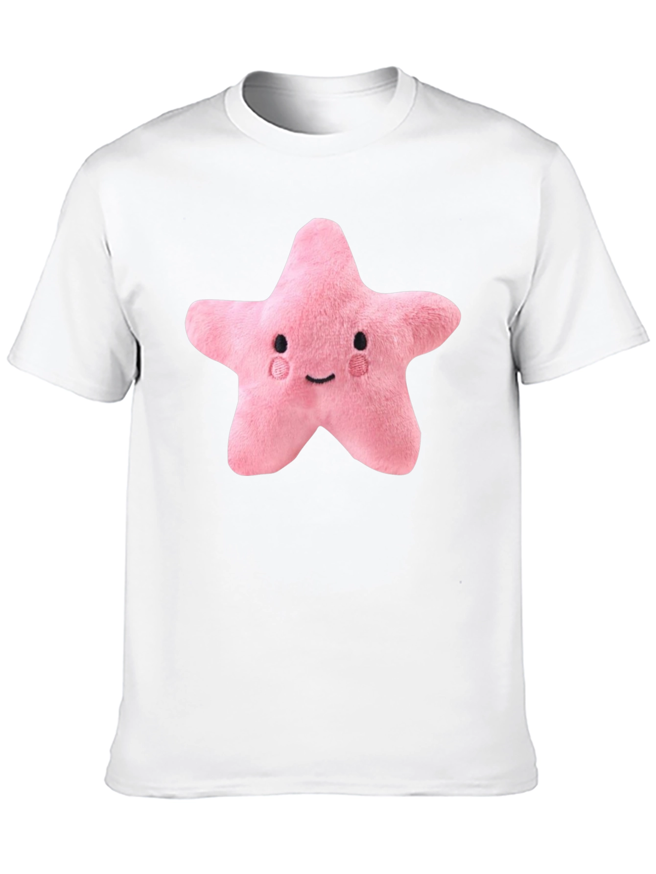 Cute Plush Star T-Shirt - Black