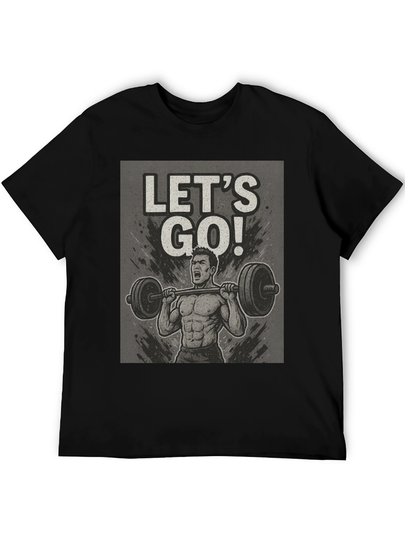 Lets Go Weightlifting Black T-Shirt