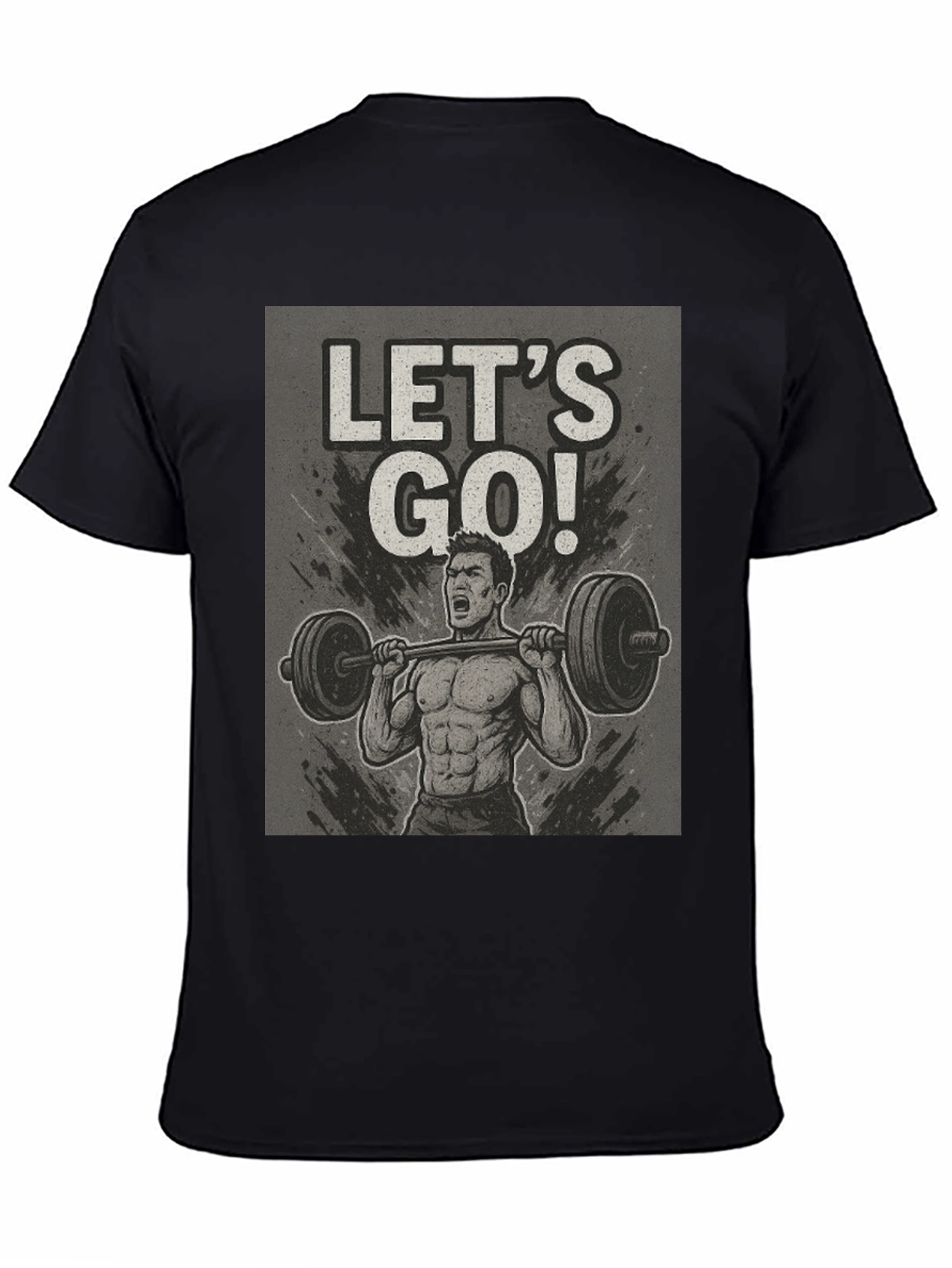 Lets Go Weightlifting Black T-Shirt