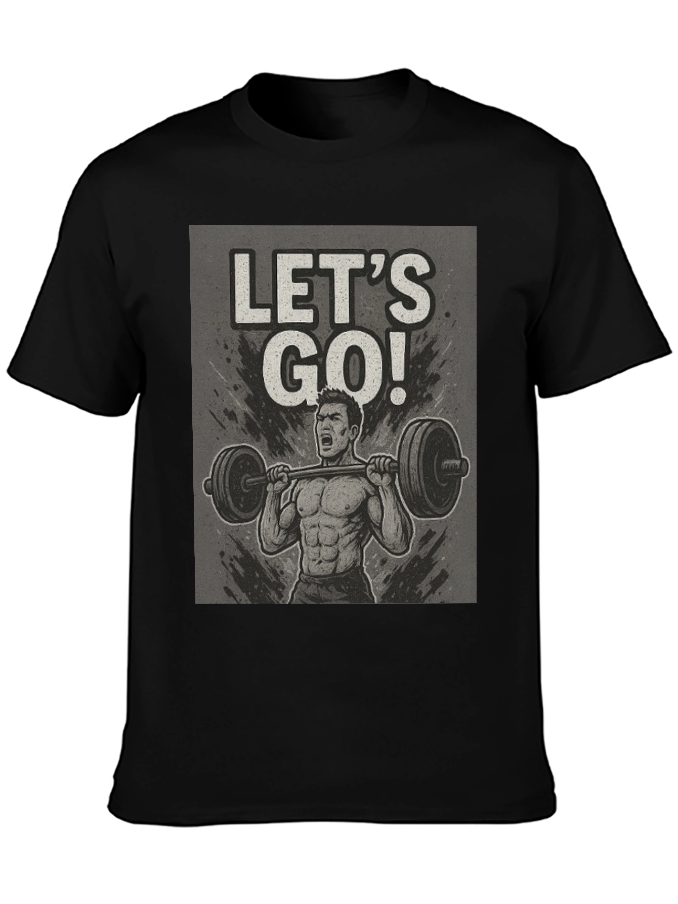 Lets Go Weightlifting Black T-Shirt