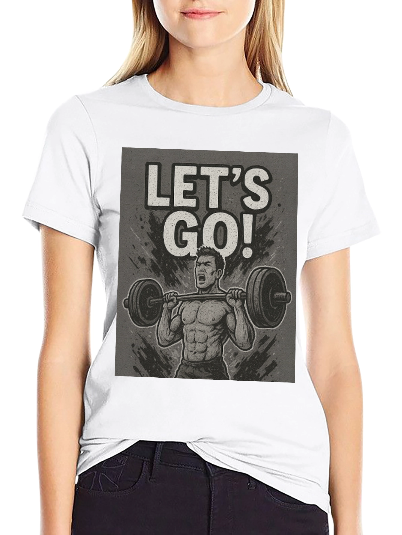 Lets Go Weightlifting Black T-Shirt