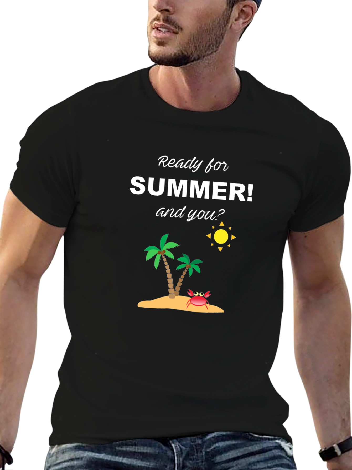 Ready for Summer T-Shirt - Black Graphic Tee