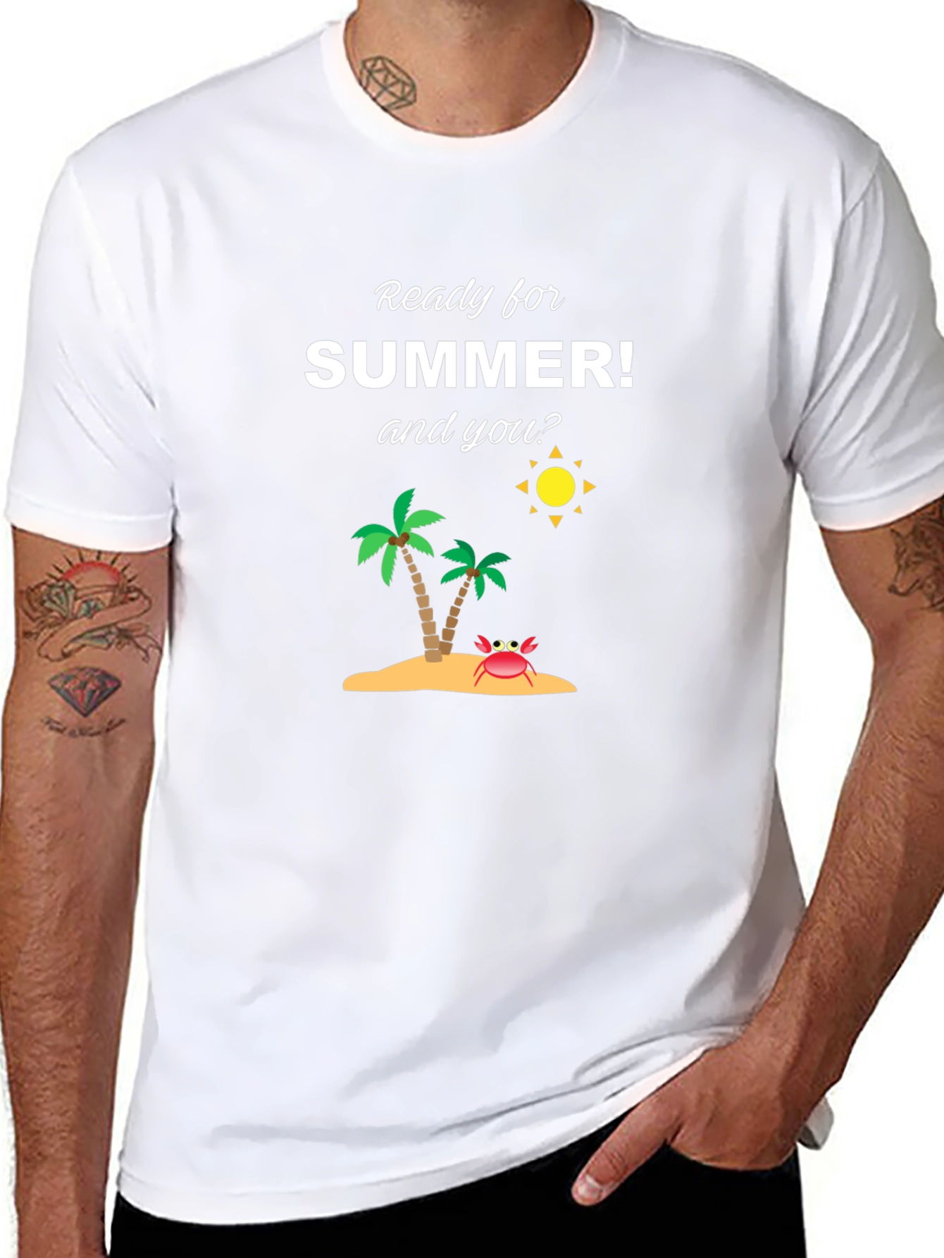 Ready for Summer T-Shirt - Black Graphic Tee