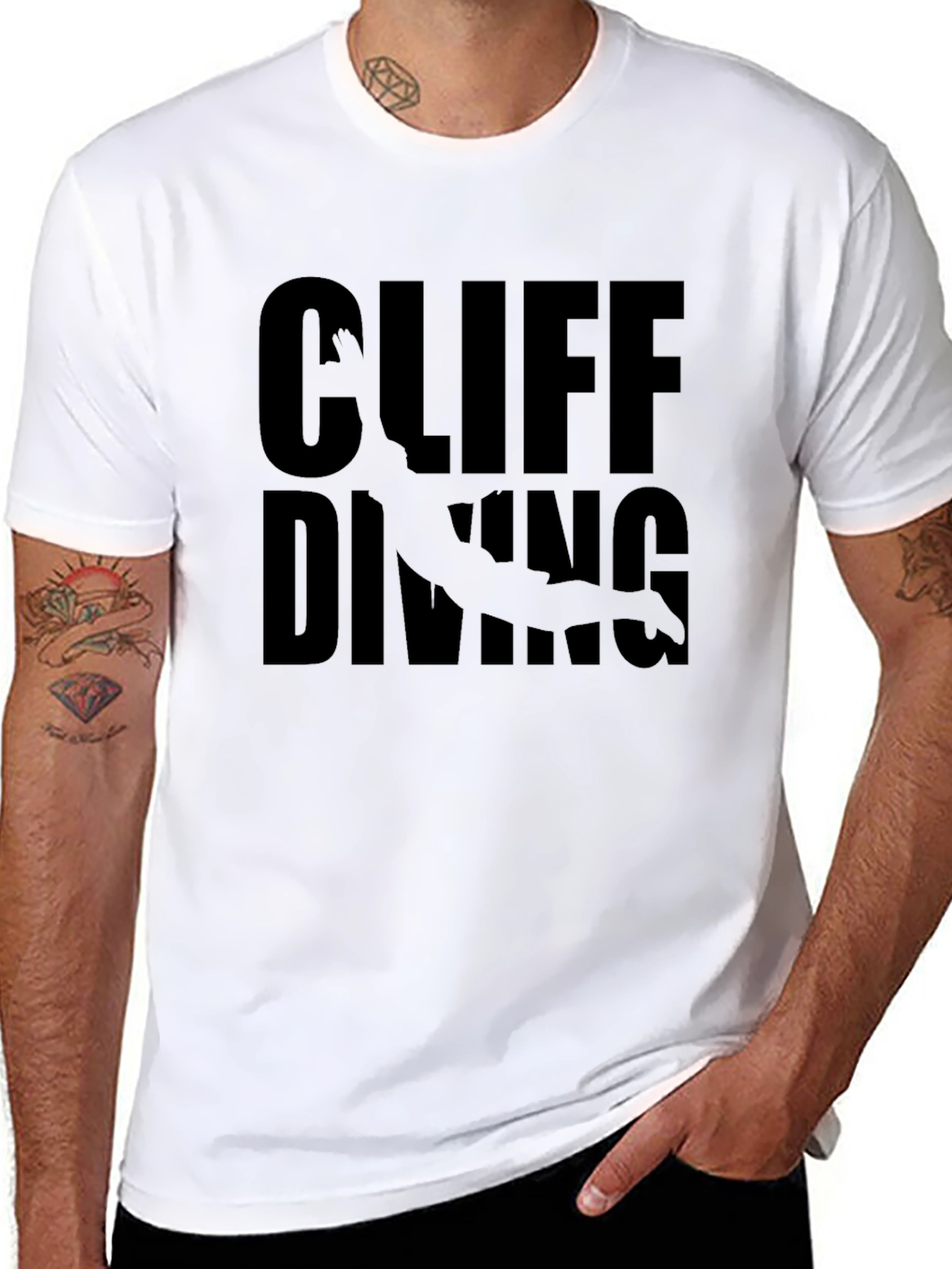 Cliff Diving Graphic Tee - Adventure Shirt
