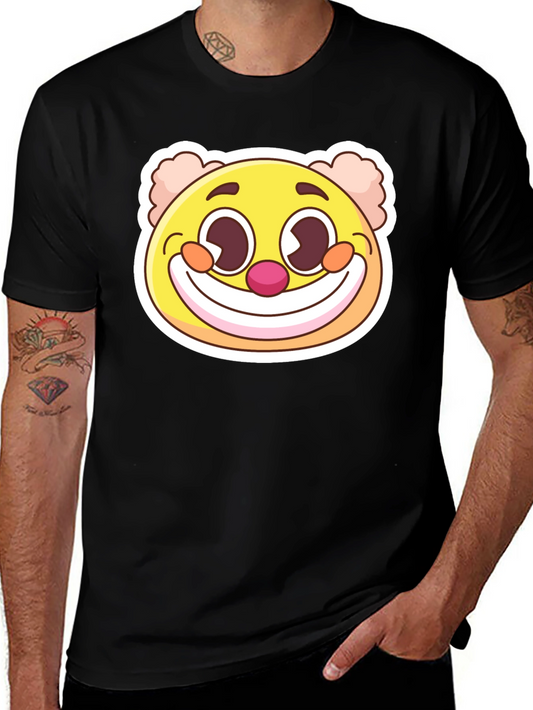 Smiling Clown Graphic T-Shirt - Black