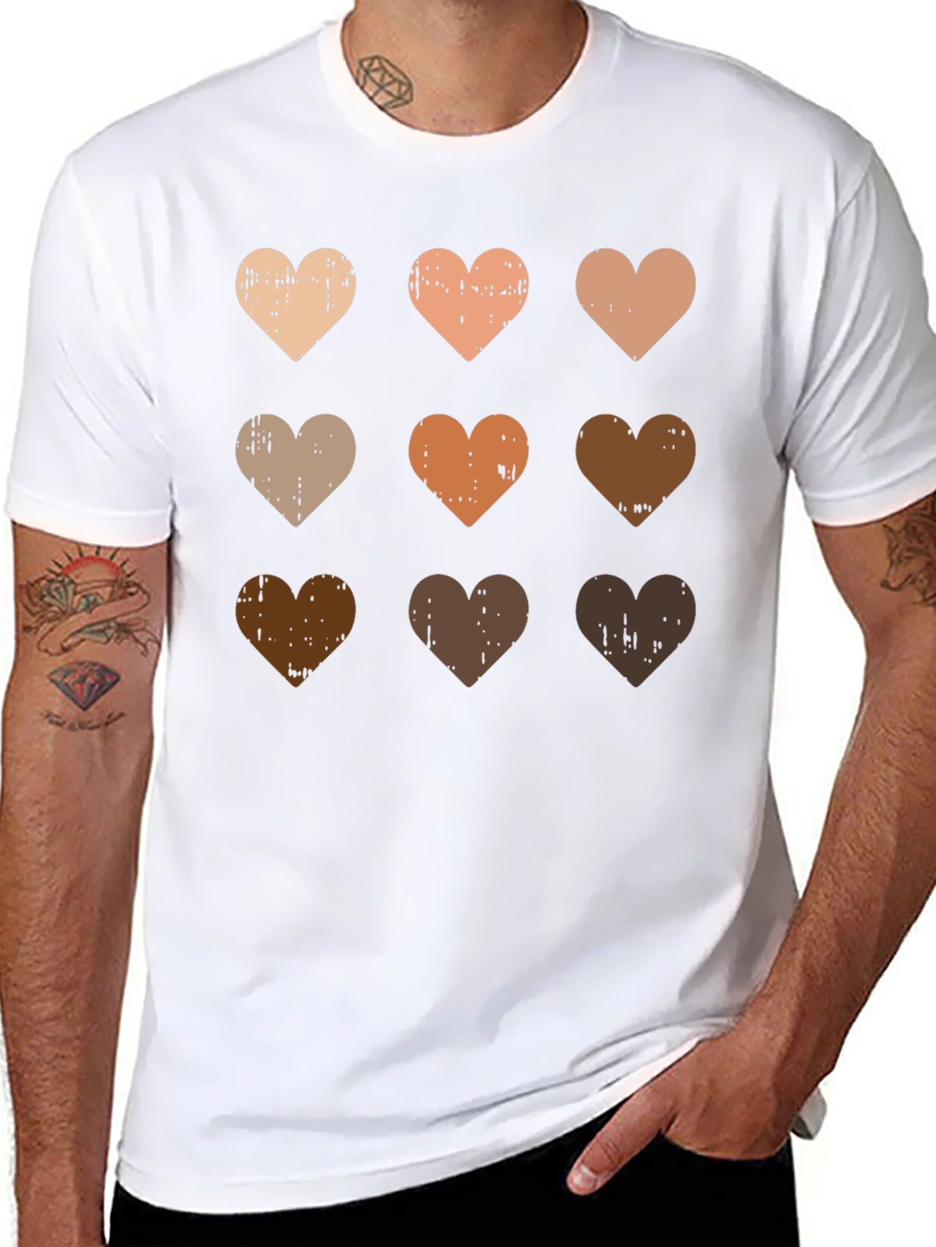 Diversity Heart T-Shirt - Black Unity Tee