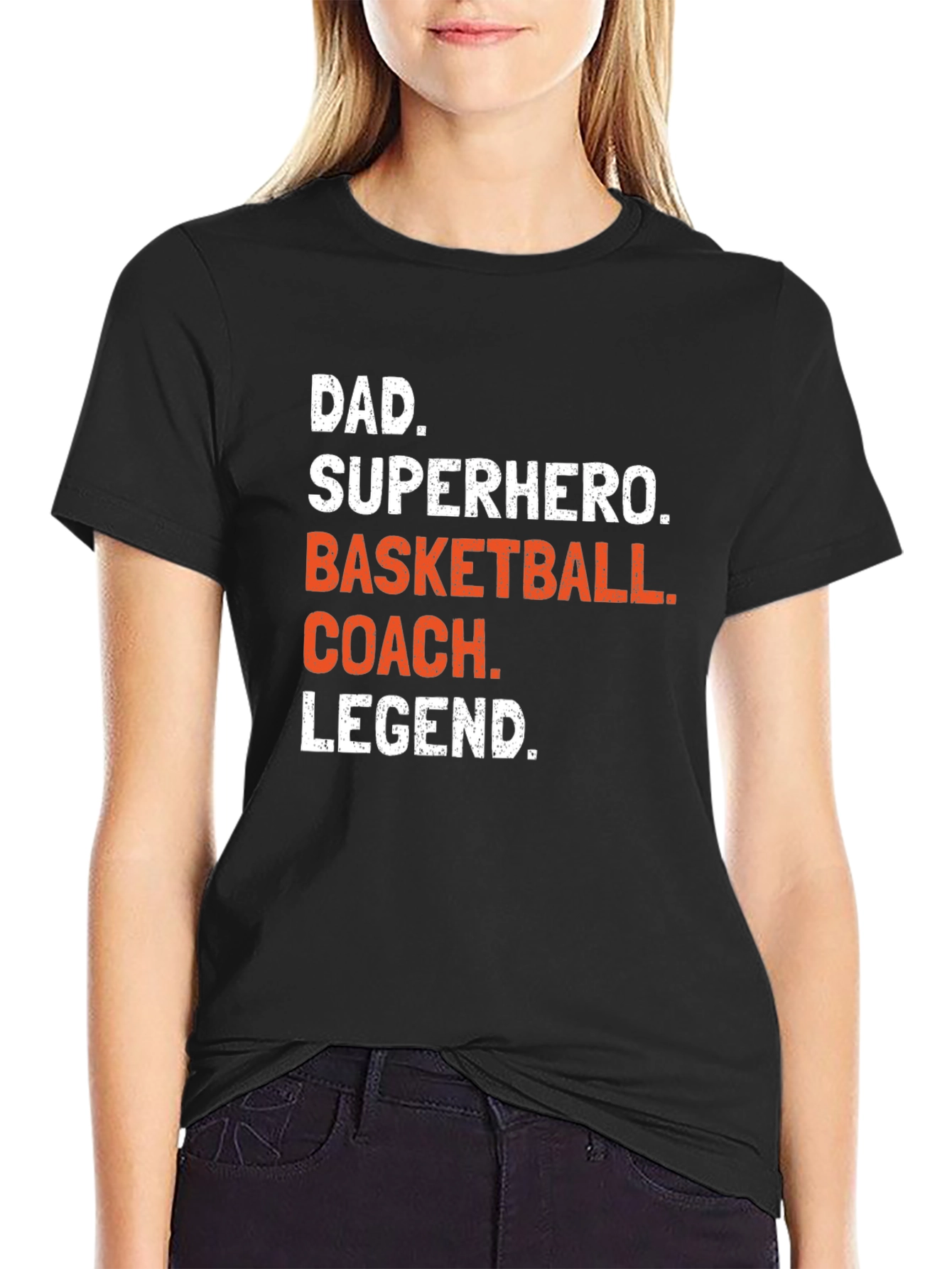 Dad Superhero Basketball Coach Legend T-Shirt