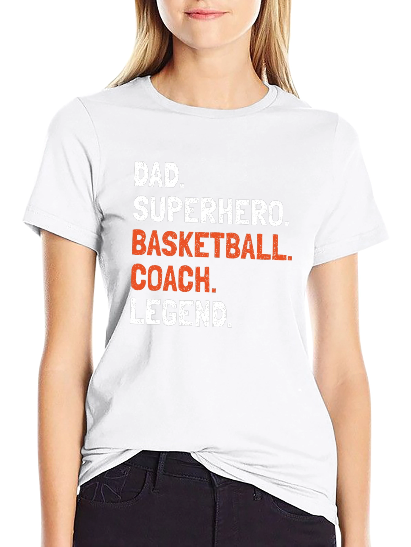 Dad Superhero Basketball Coach Legend T-Shirt