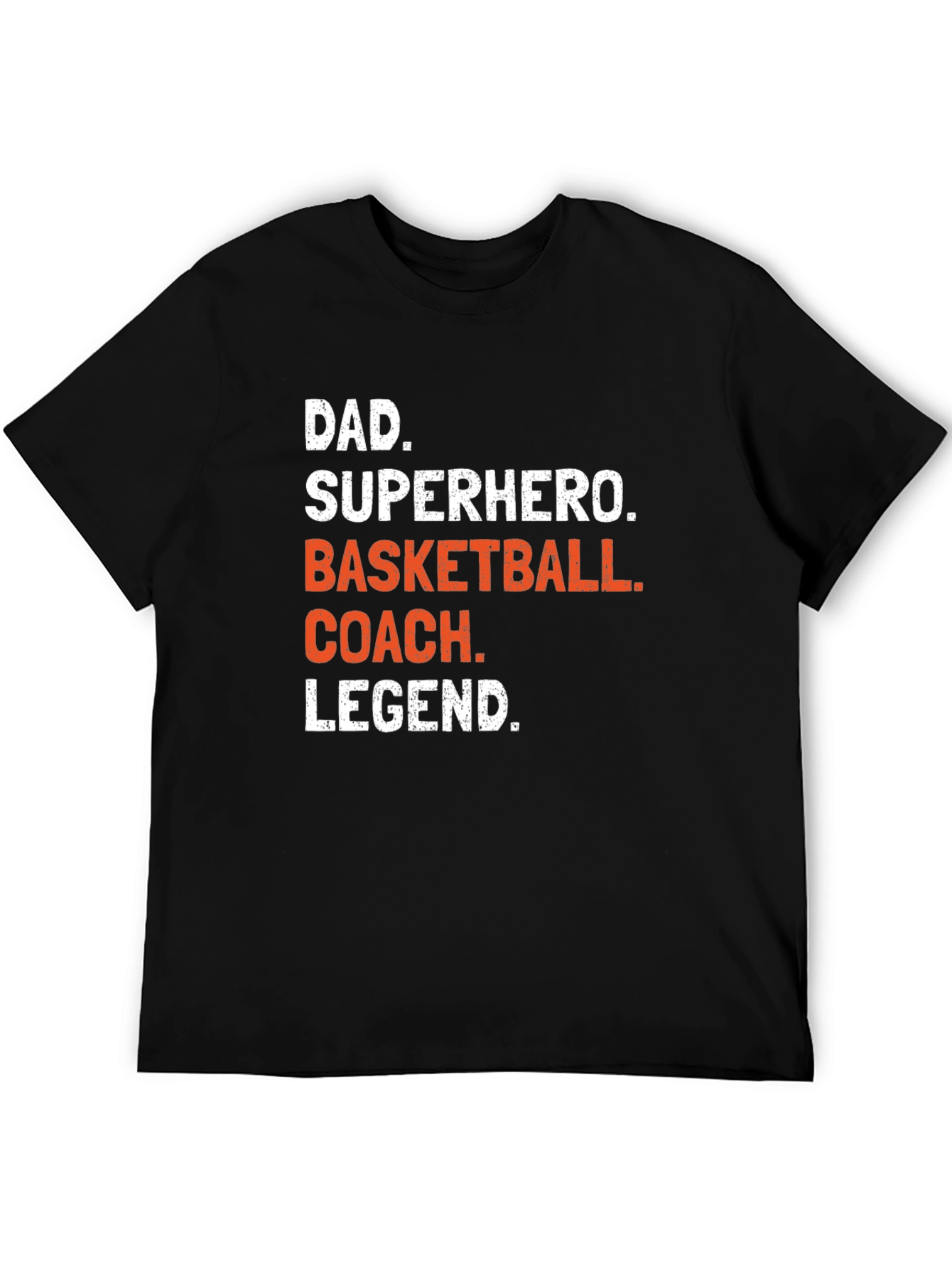 Dad Superhero Basketball Coach Legend T-Shirt