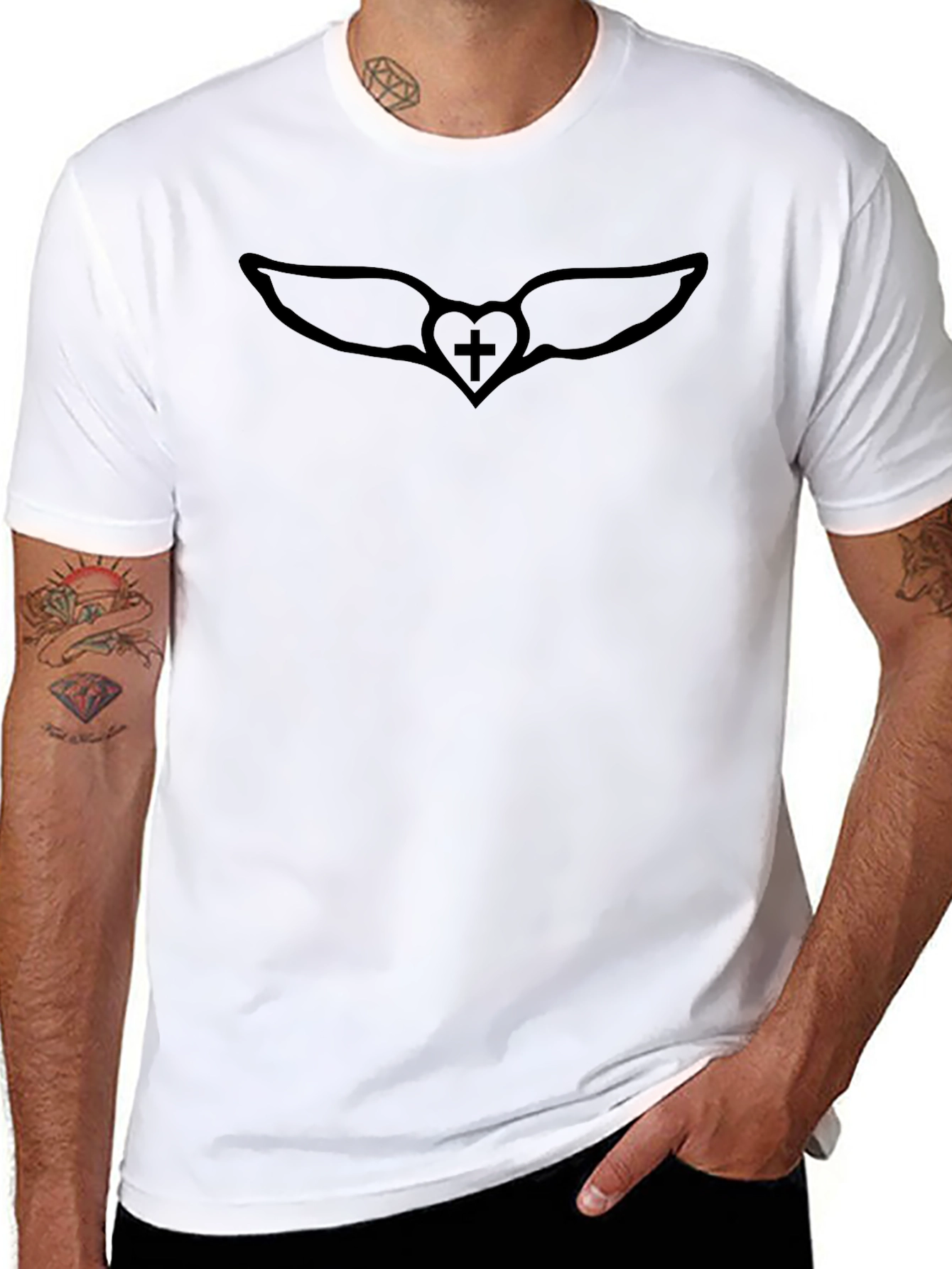 Winged Heart T-Shirt - Classic Black Tee