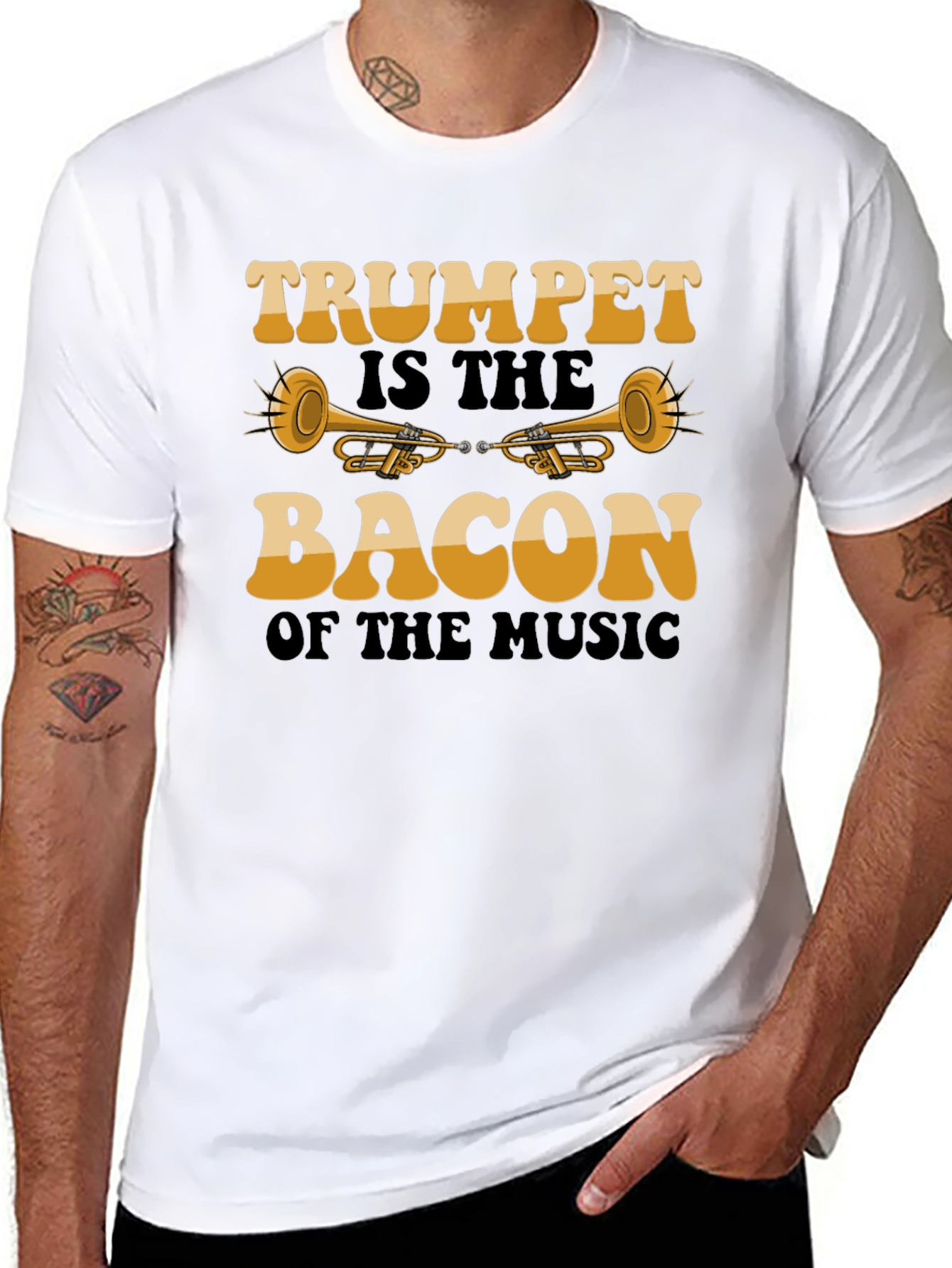 Trumpet is the Bacon of the Music Graphic T-Shirt
