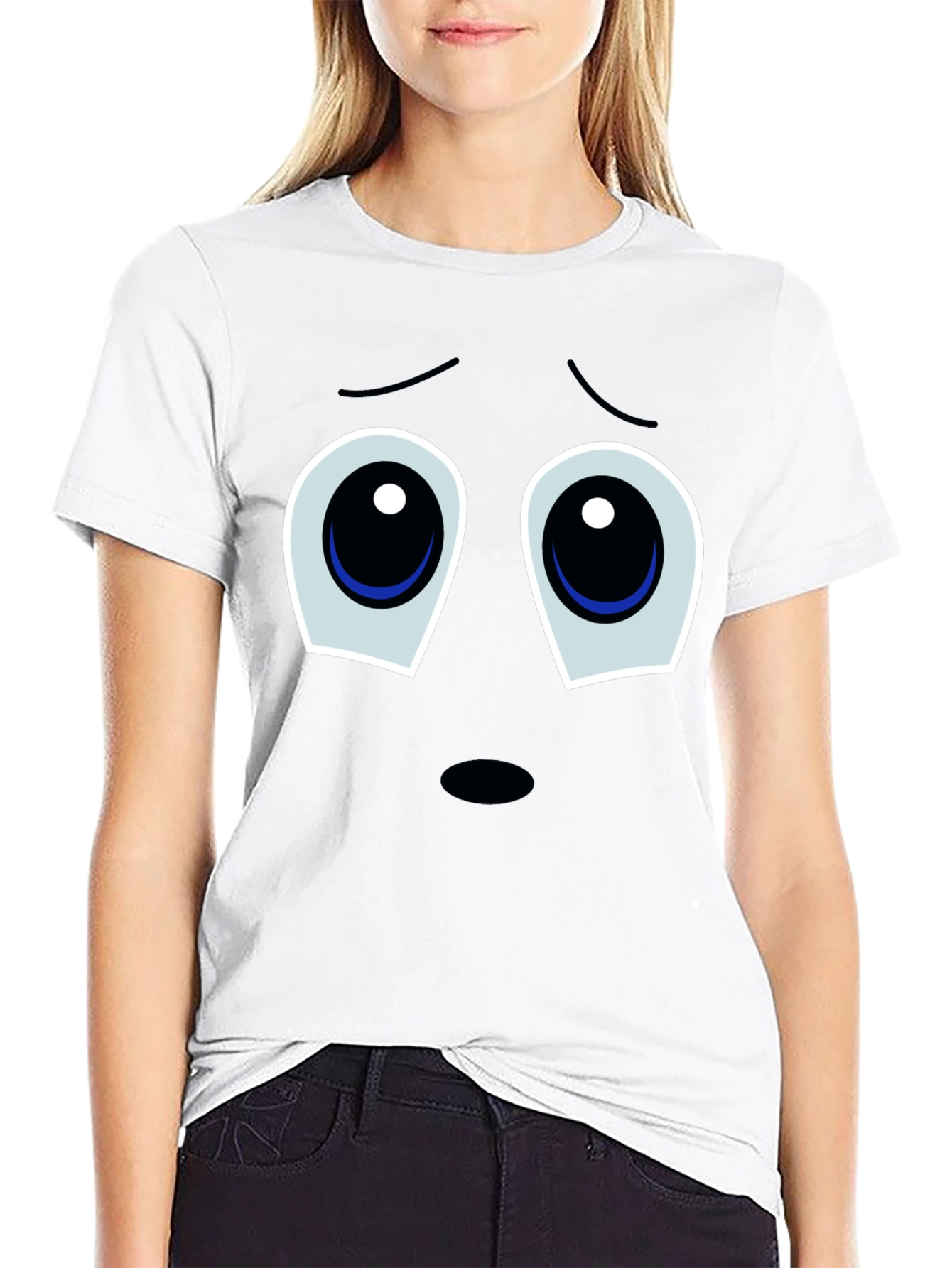 Sad Eyes T-Shirt - Black Graphic Tee