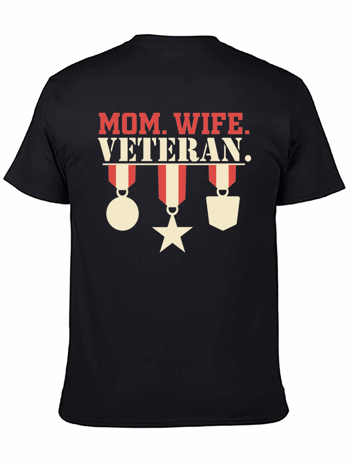 Mom Wife Veteran Graphic T-Shirt