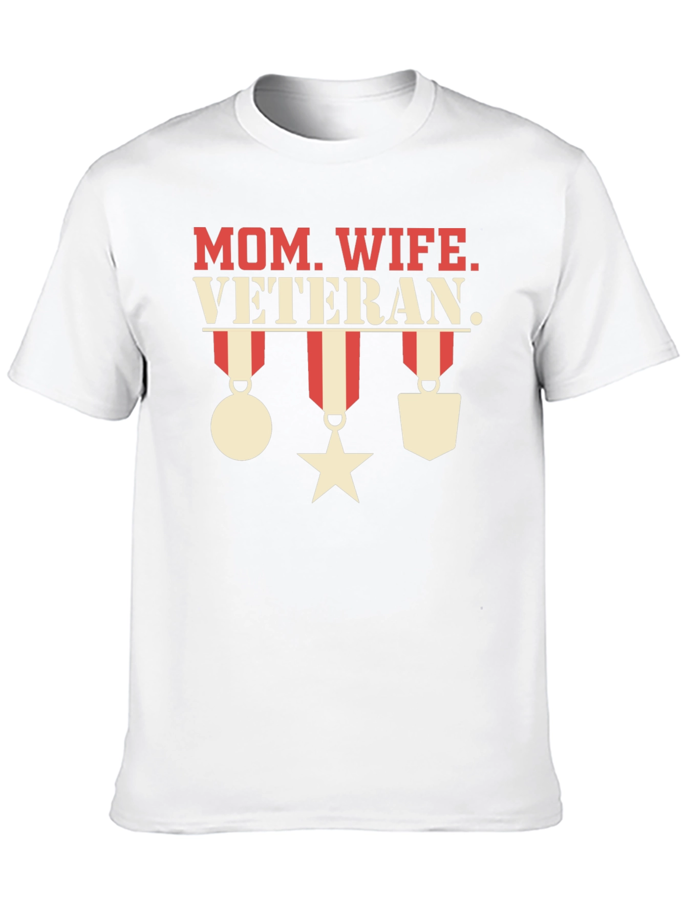Mom Wife Veteran Graphic T-Shirt