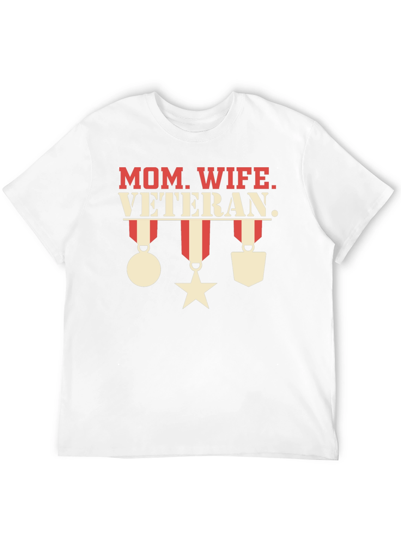 Mom Wife Veteran Graphic T-Shirt