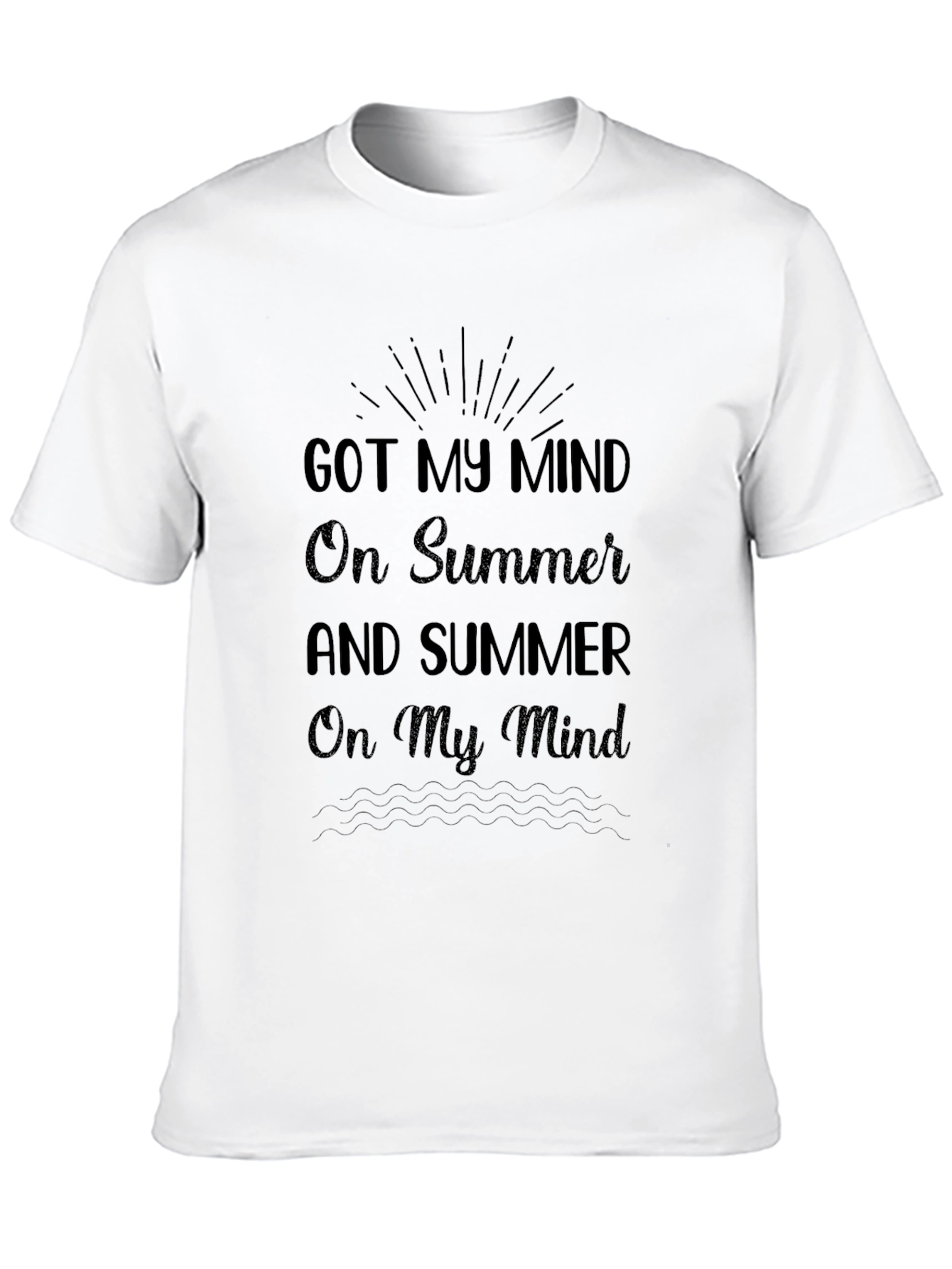 Summer Mind Graphic Tee - Casual Black T-Shirt