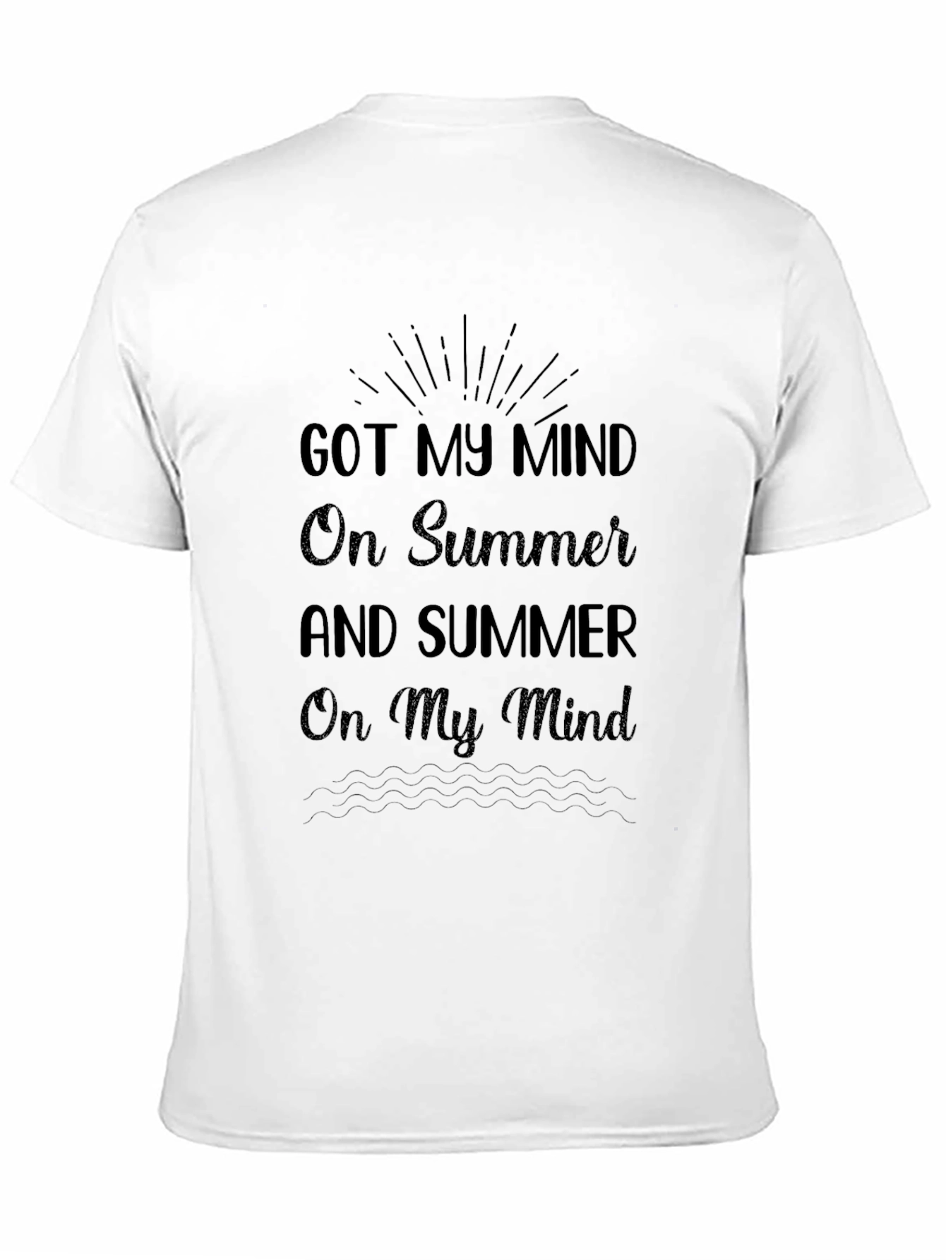 Summer Mind Graphic Tee - Casual Black T-Shirt