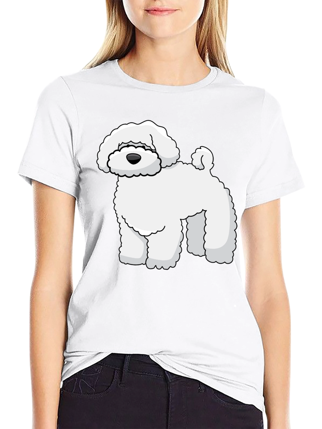 Cute Cartoon Dog Graphic T-Shirt
