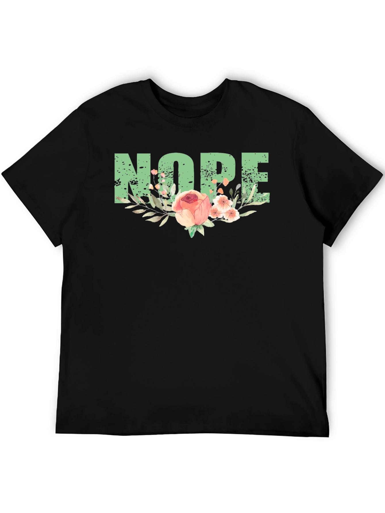 Nope Floral Graphic Tee - Comfy Casual Style