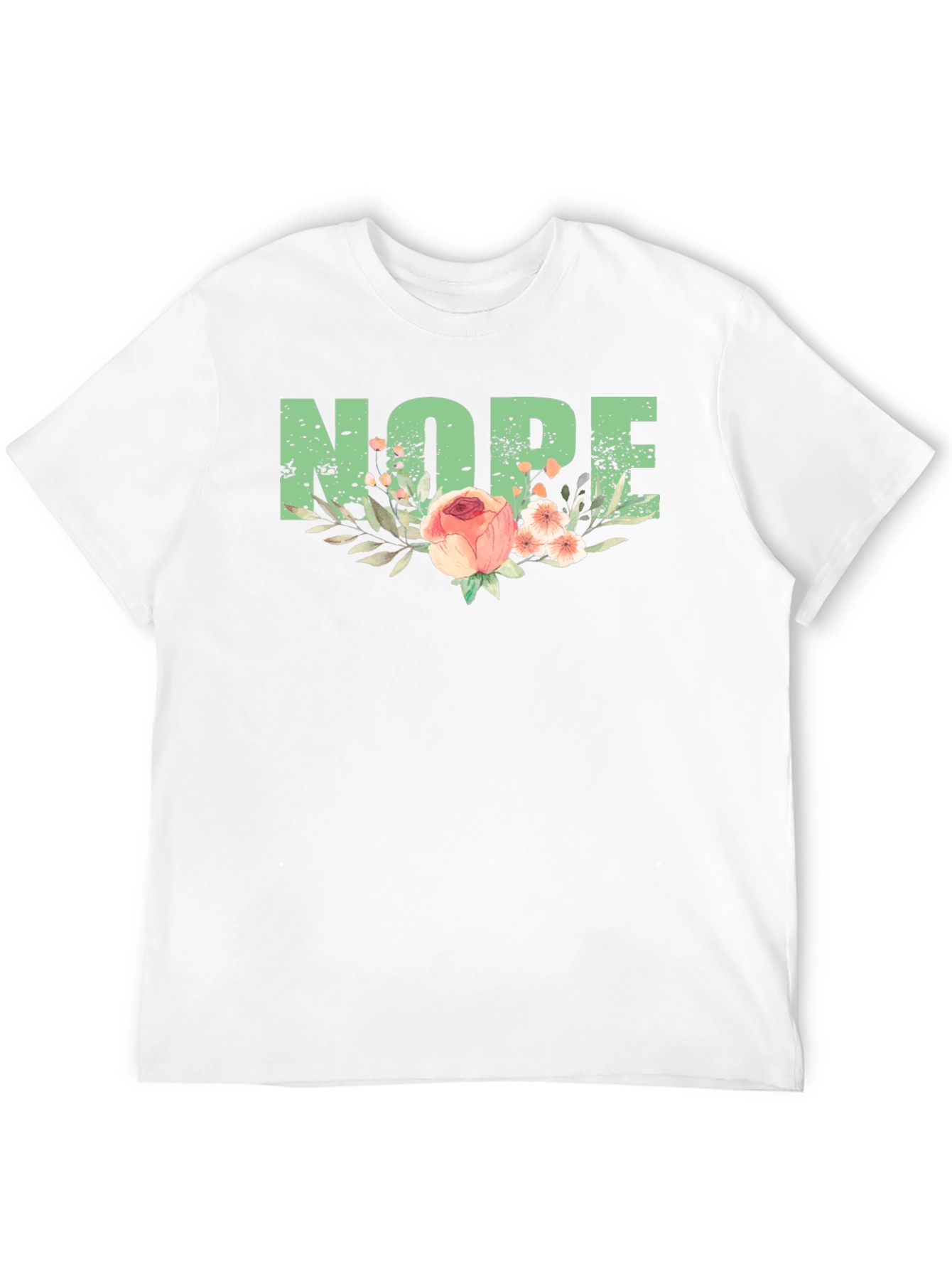 Nope Floral Graphic Tee - Comfy Casual Style