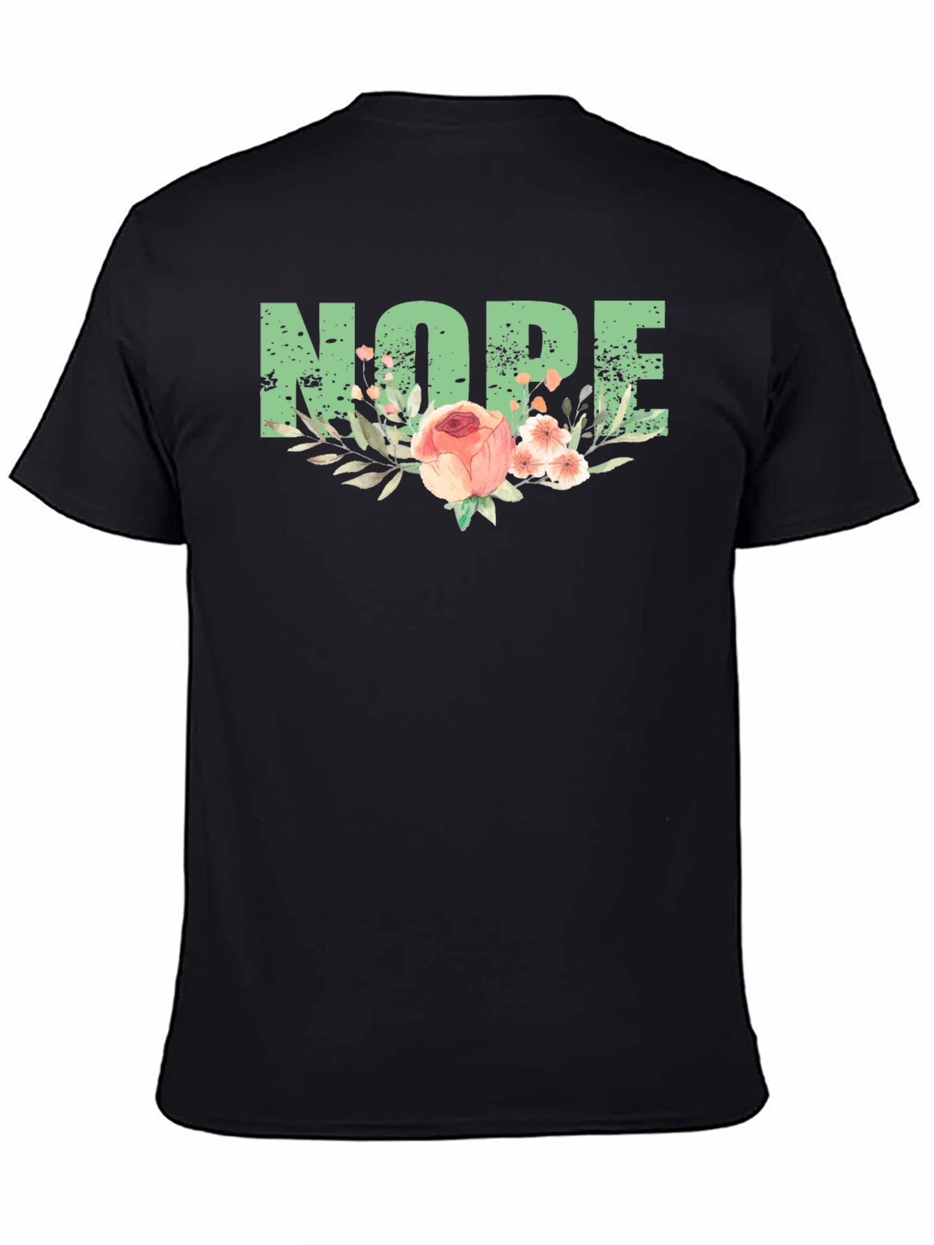 Nope Floral Graphic Tee - Comfy Casual Style